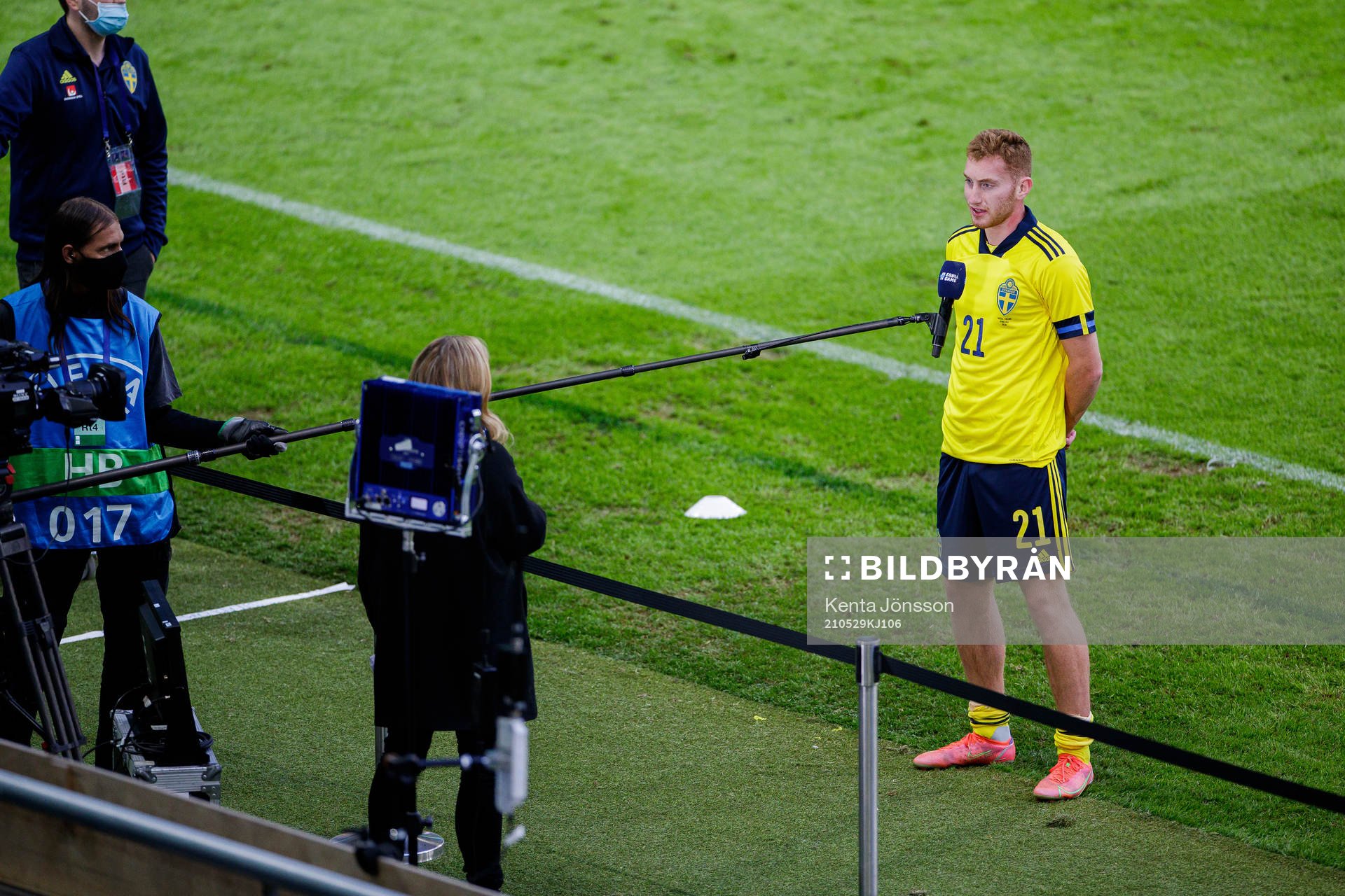 Dejan Kulusevski of Sweden is interviewed