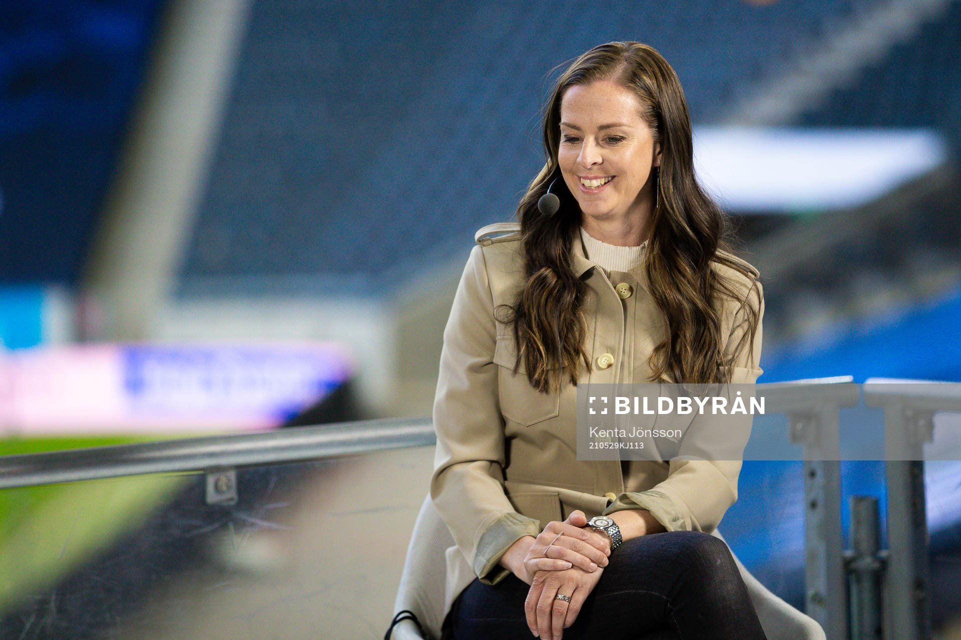 Lotta Schelin in Cmore TV-studio