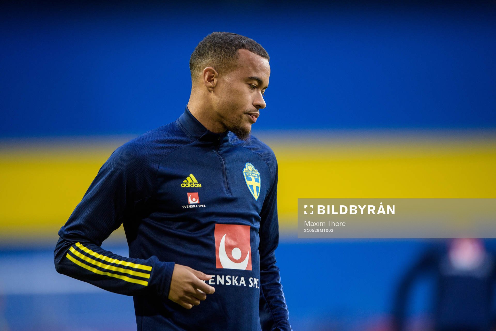 Robin Quaison of Sweden prior to the international friendly