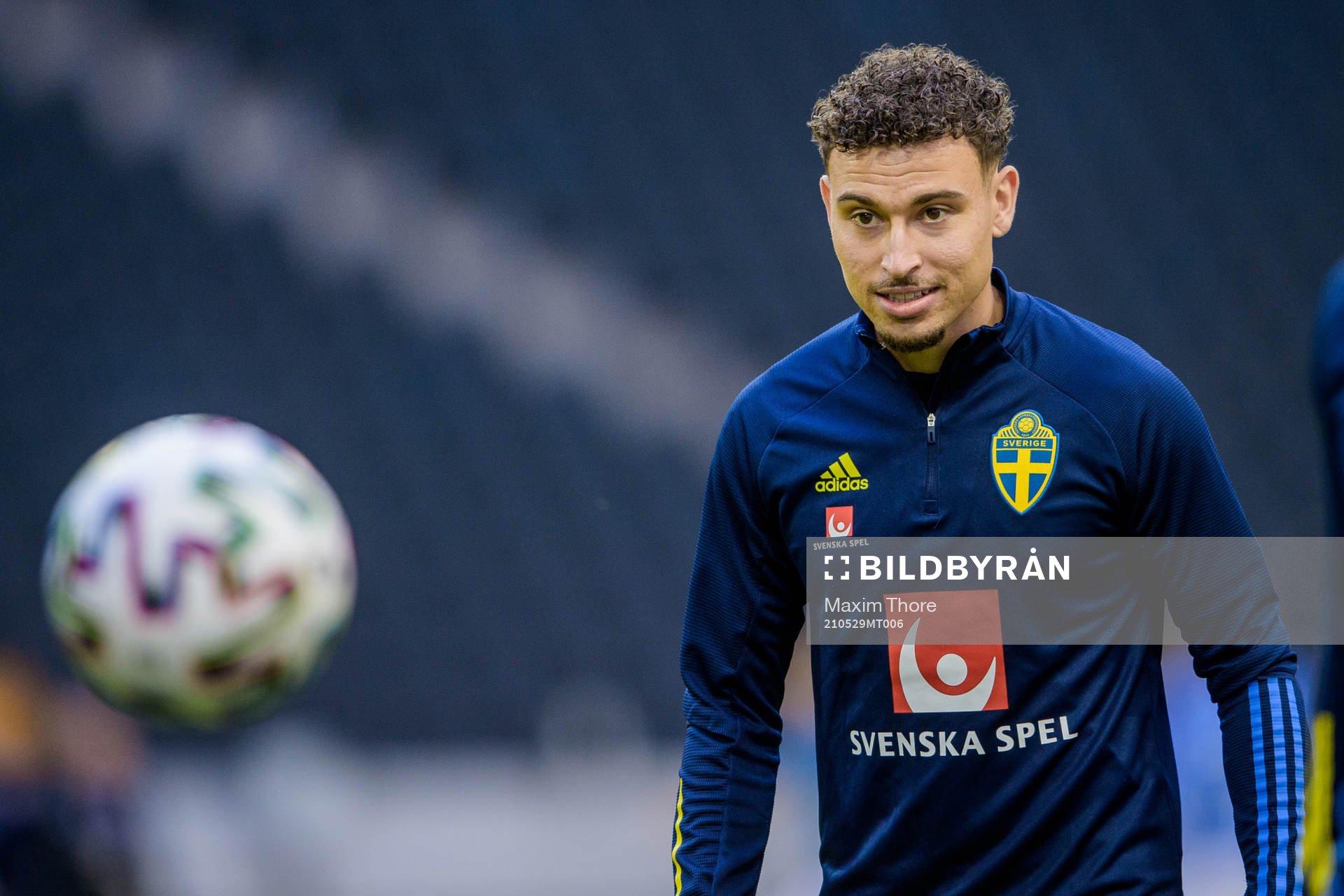 Jordan Larsson of Sweden prior to the international