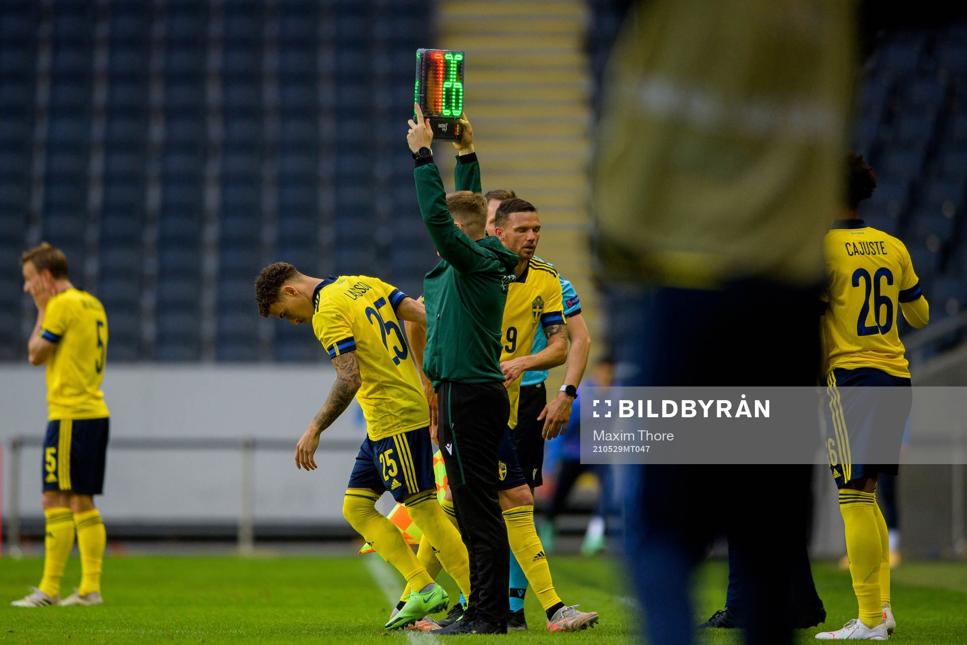 Jordan Larsson of Sweden as a substitute for Marcus Berg of