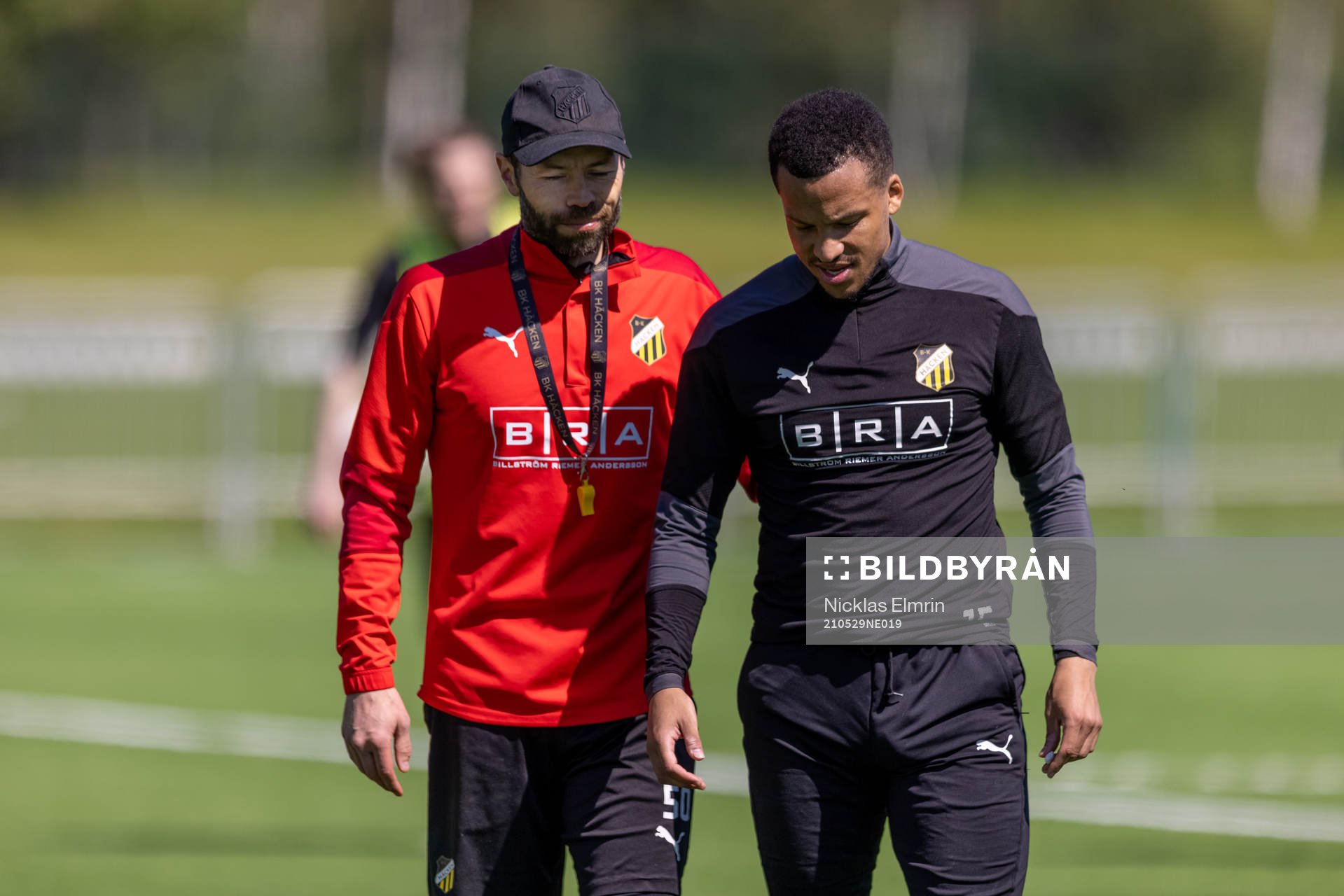 Häckens tränare Andreas Alm och Marin Olson