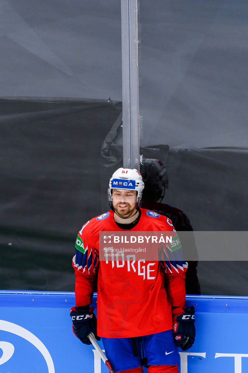Mats Rosseli Olsen of Norway looks dejected