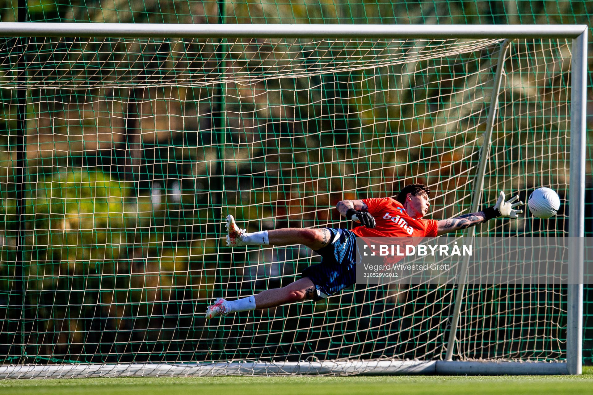 Goalkeeper Per Kristian Bråtveit of the Norwegian national