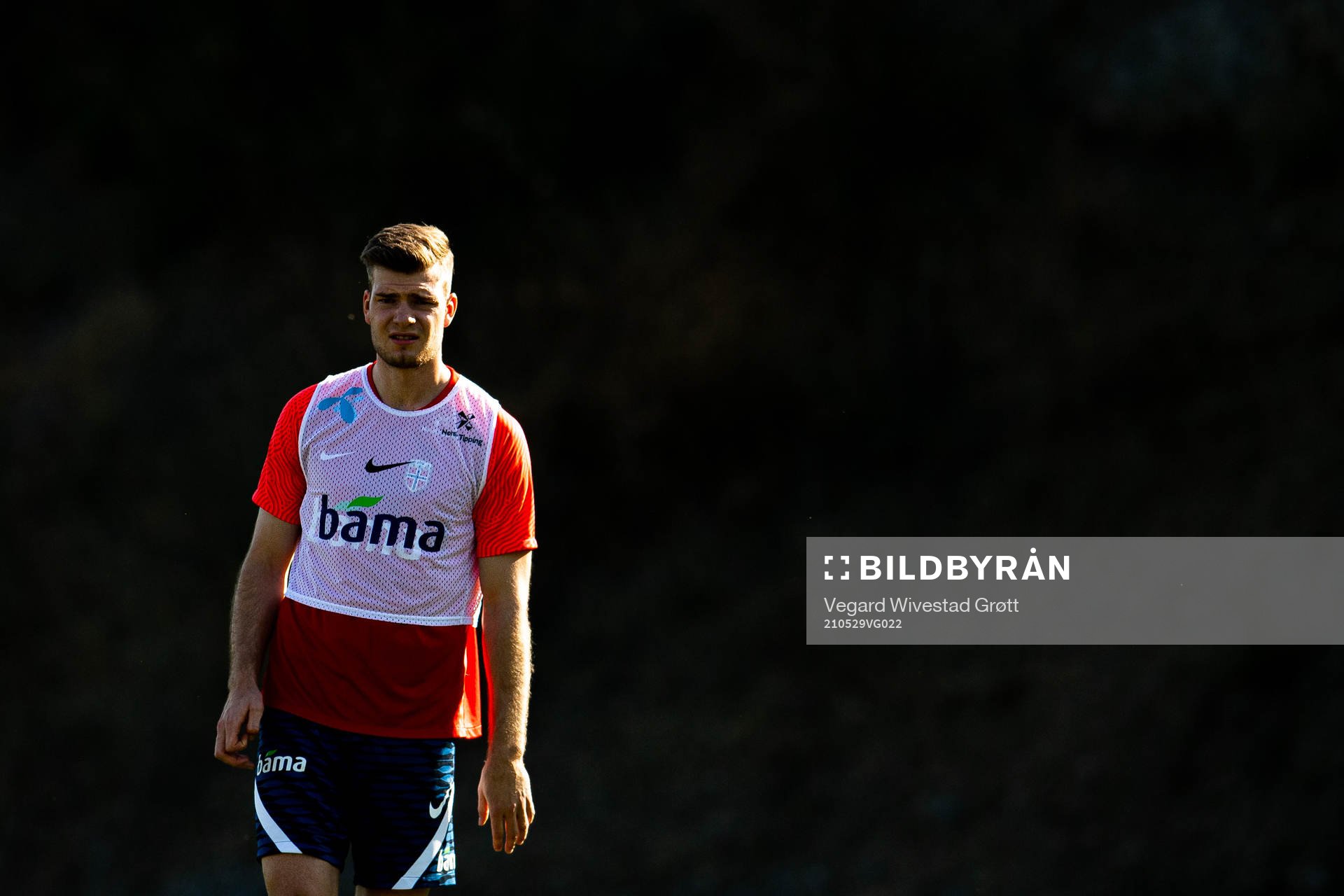 Alexander Sørloth of the Norwegian national football team