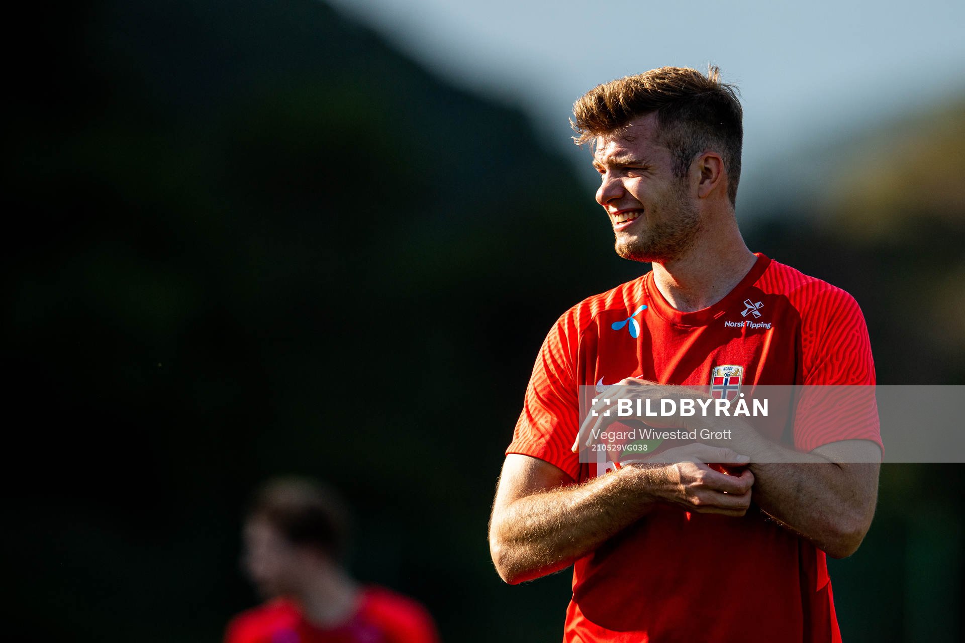 Alexander Sørloth of the Norwegian national football team