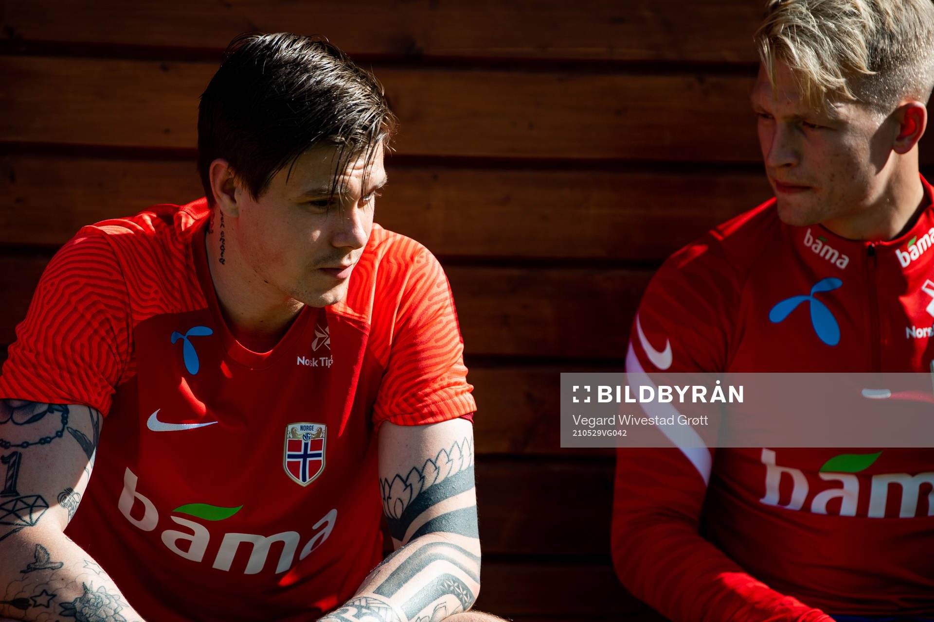 Goalkeeper Per Kristian Bråtveit and Andreas Hanche-Olsen