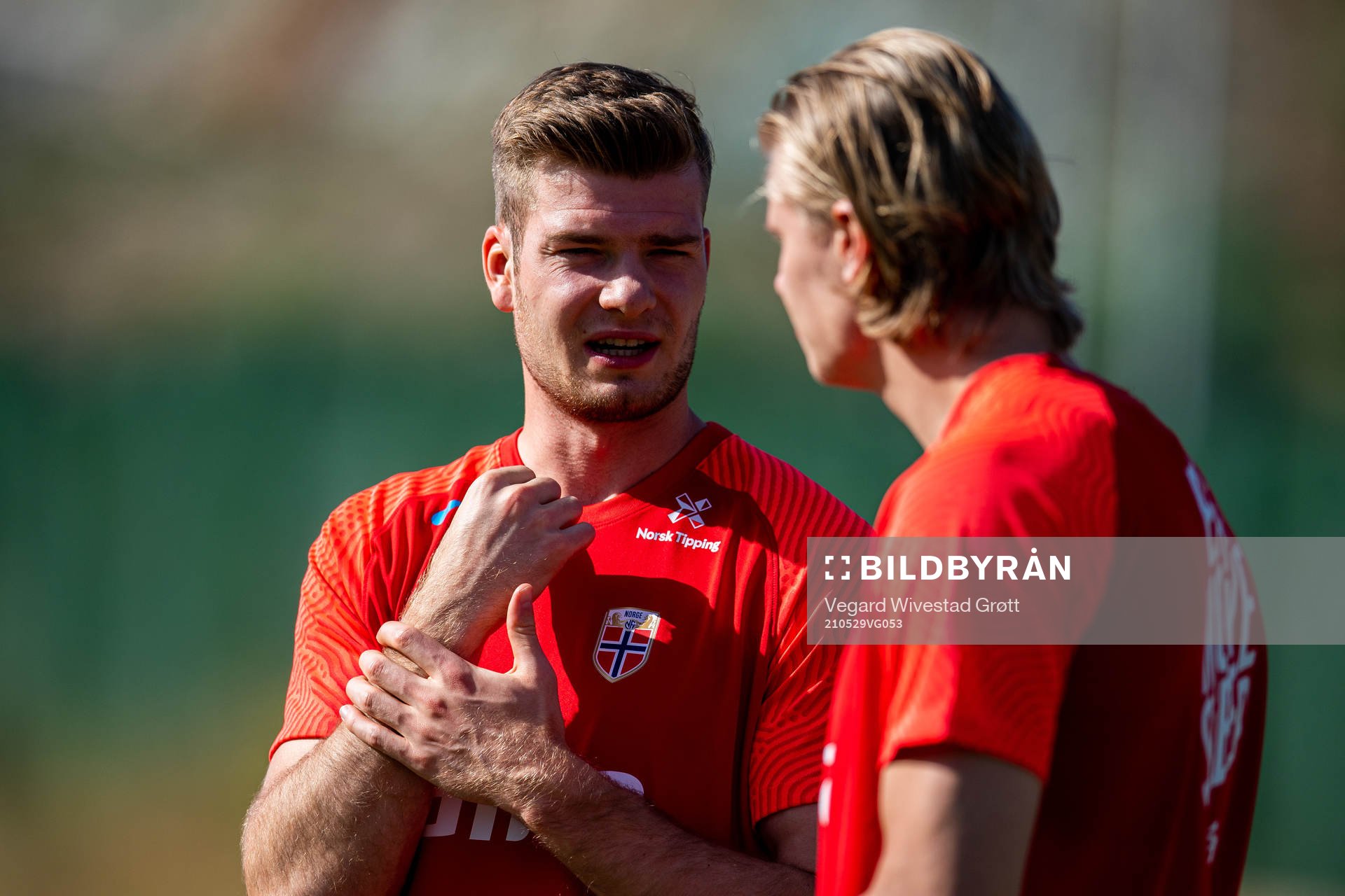 Alexander Sørloth and Erling Braut Haaland of the