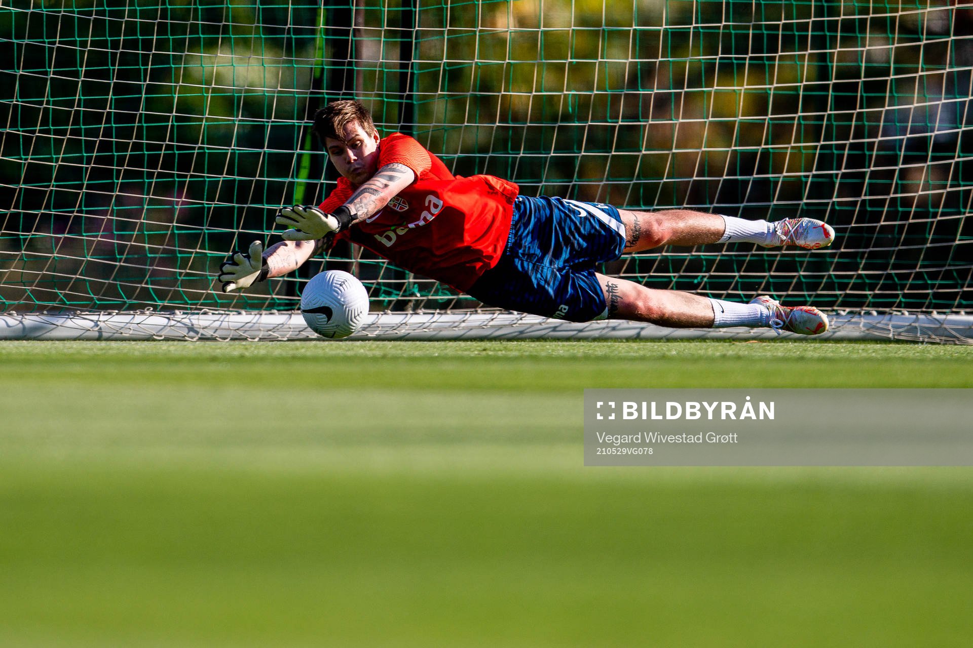 Goalkeeper Per Kristian Bråtveit of the Norwegian national