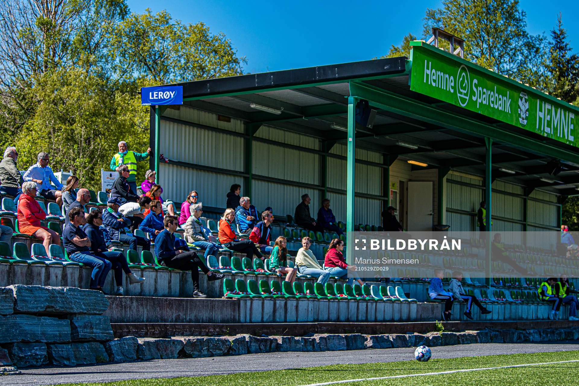 Spectators in the stands