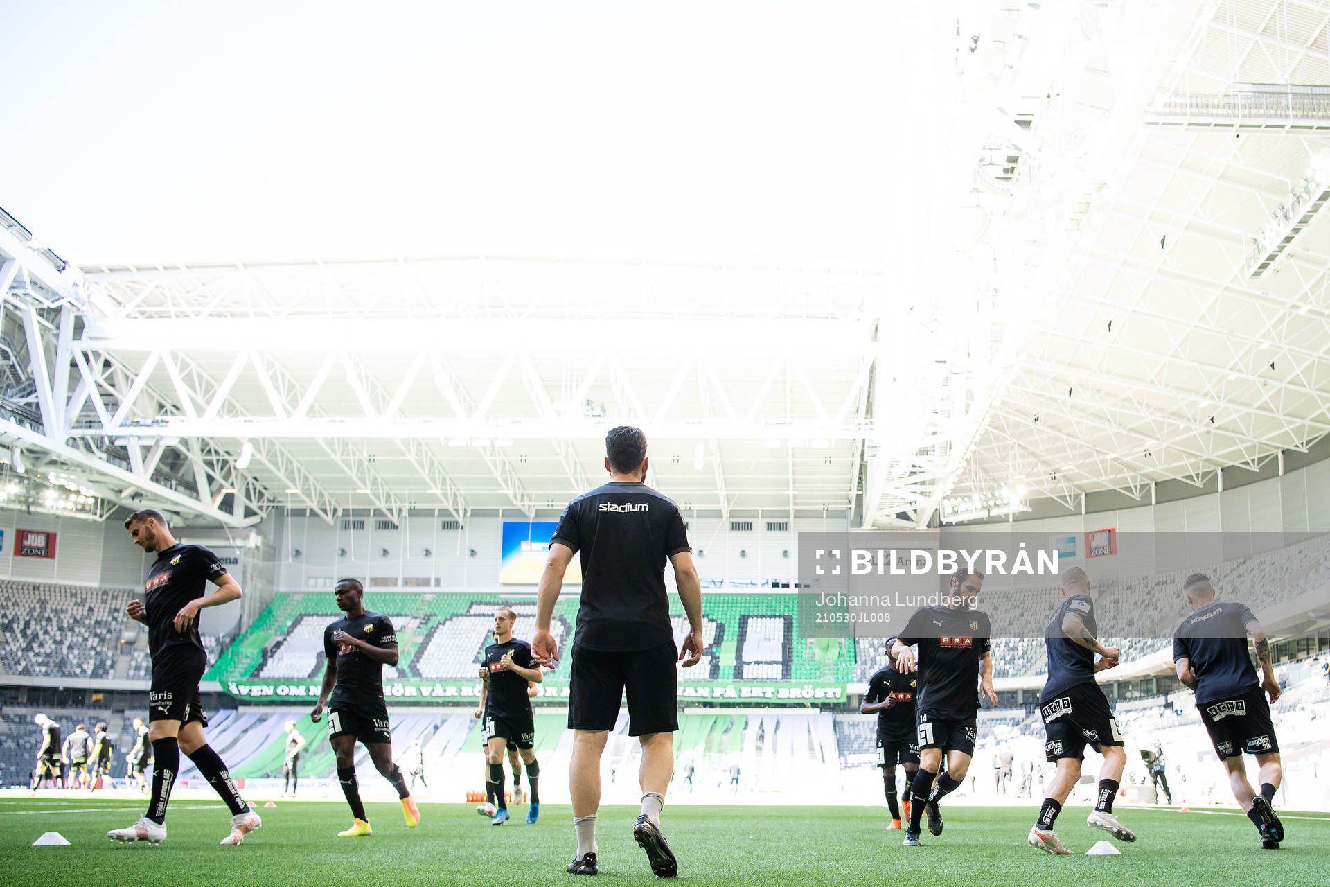 Häckens spelare värmer upp