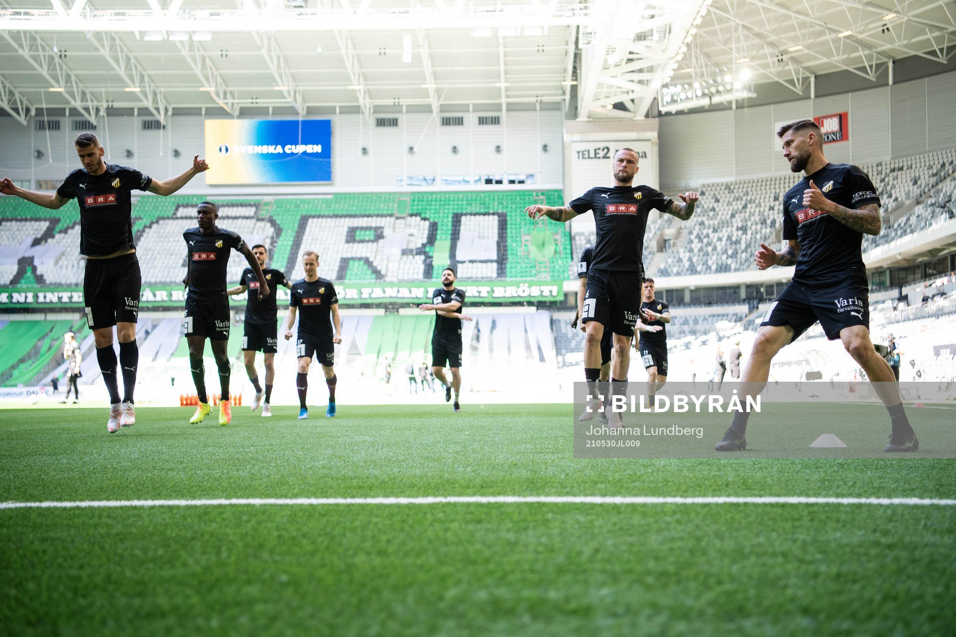 Häckens spelare värmer upp