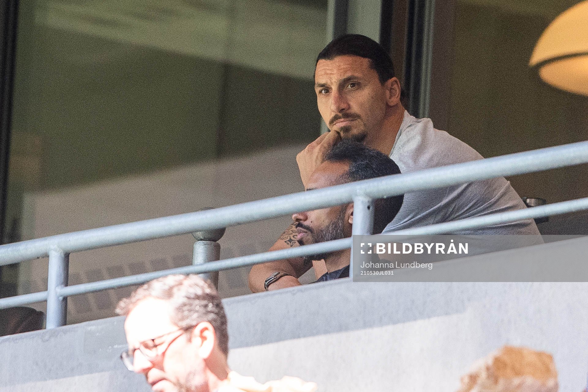 Zlatan Ibrahimovic på läktaren