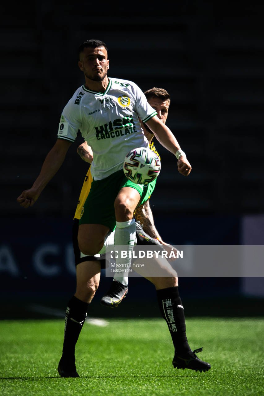 Hammarbys Astrit Selmani och Hammarbys Joona Toivio