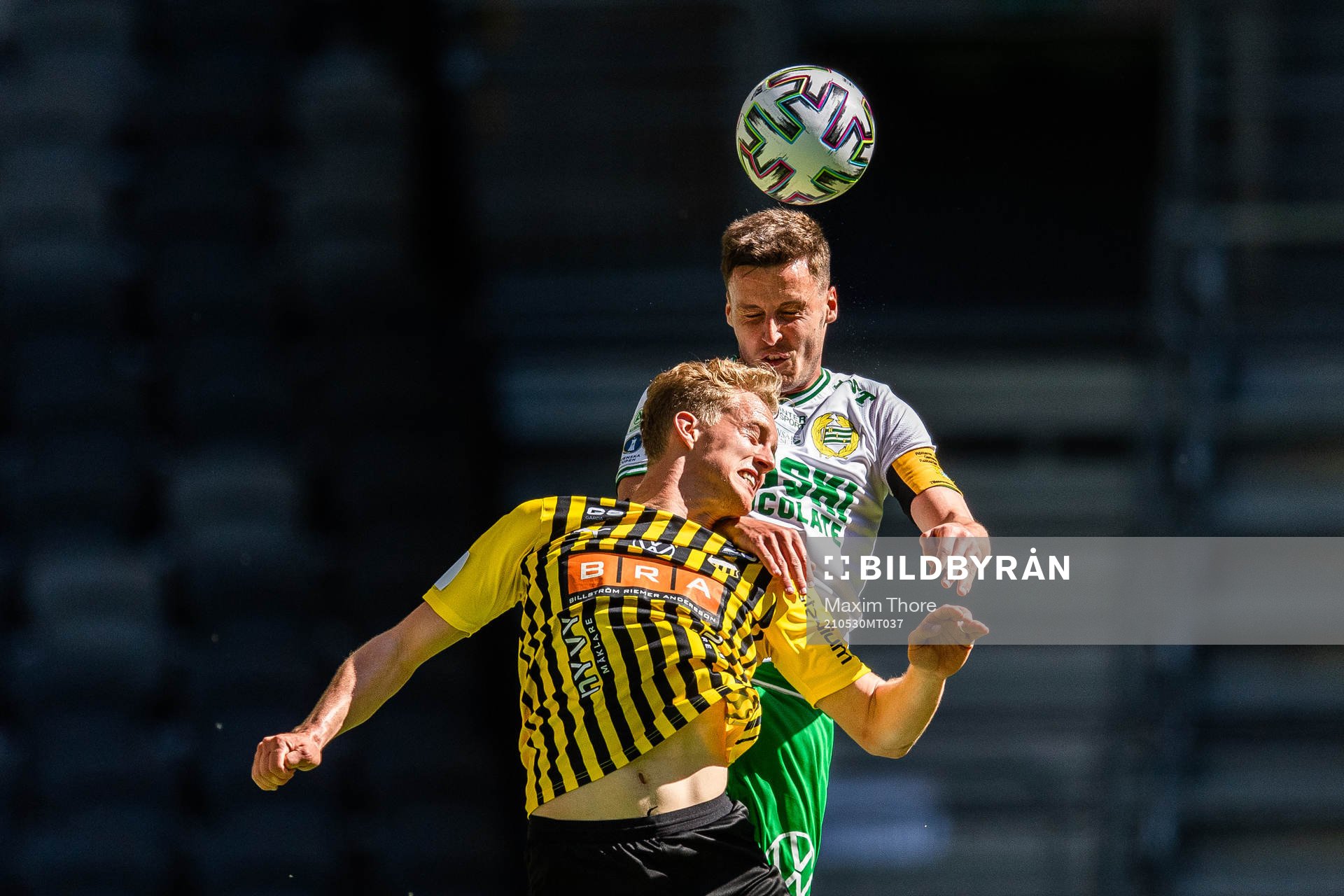Häckens Gustav Berggren och Hammarbys Jeppe Andersen
