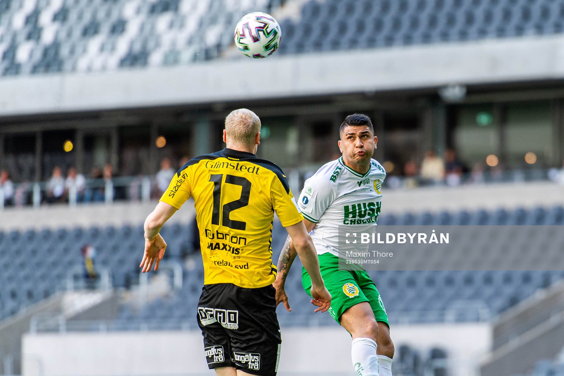 Häckens Valgeir Fridriksson och Hammarbys Paulinho