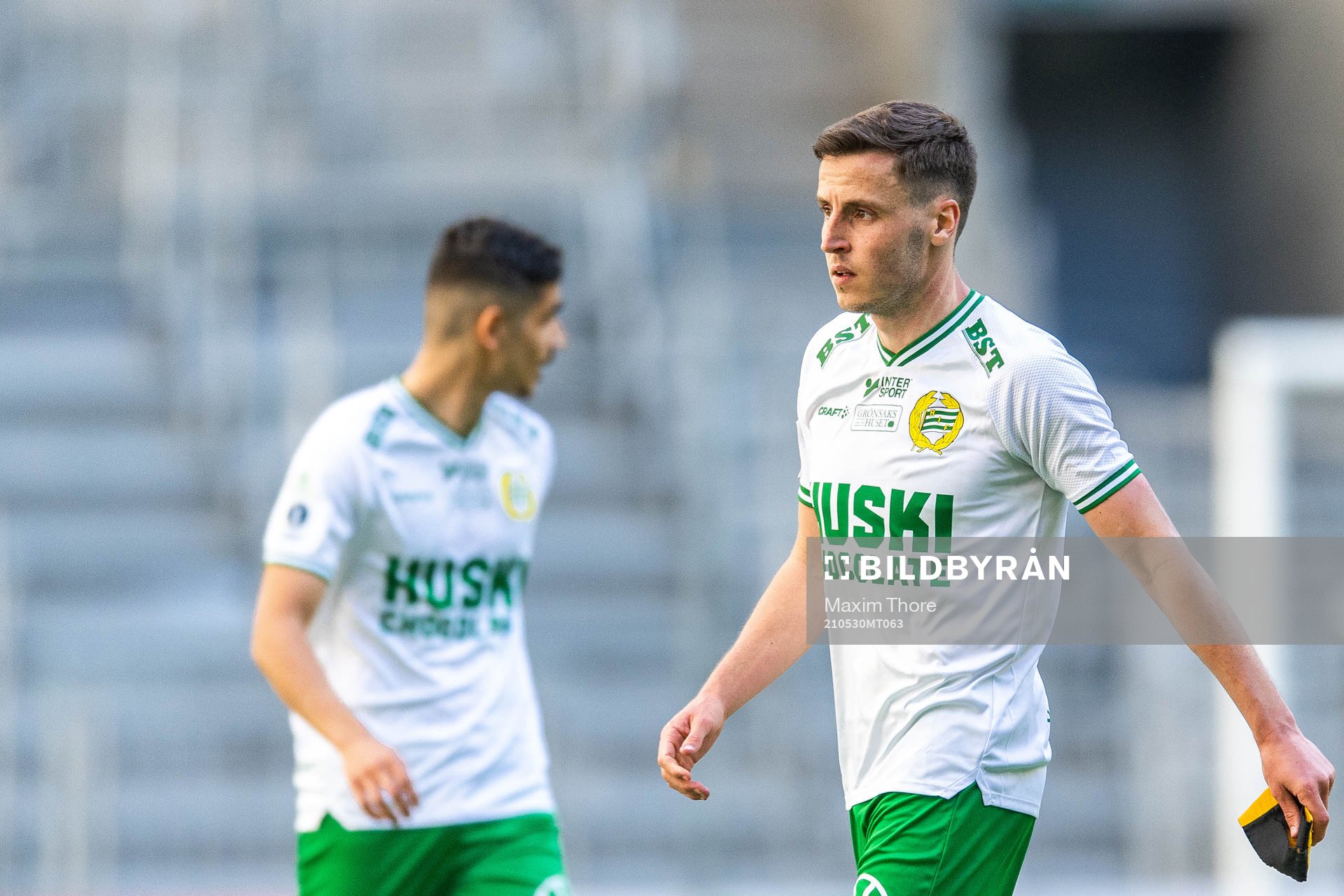 Hammarbys Jeppe Andersen deppar när han lämnar plan