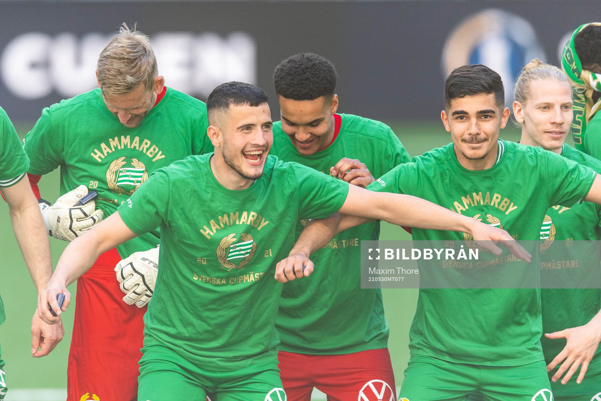 Hammarbys Astrit Selmani jublar
