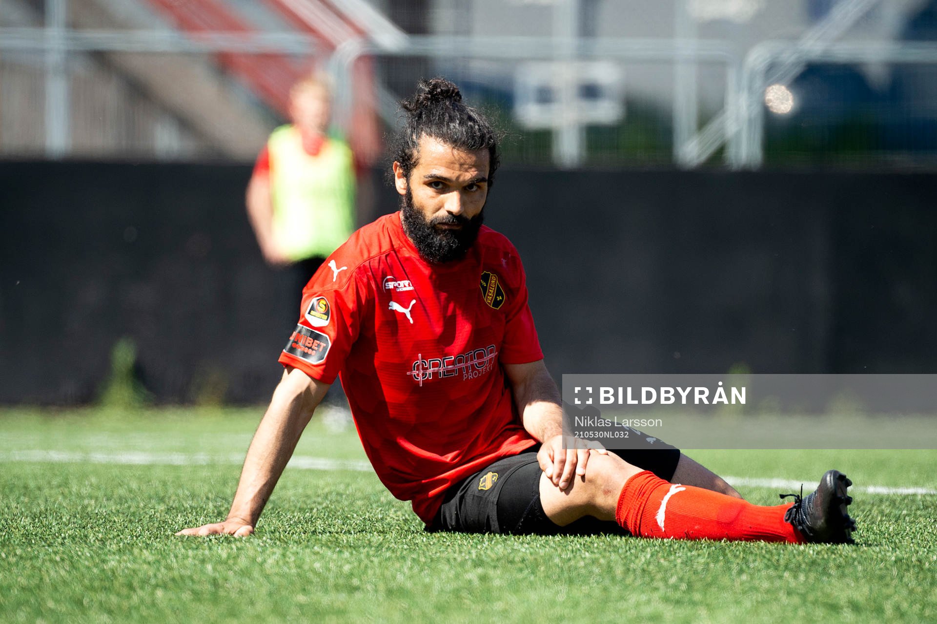 Vasalunds Peshraw Azizi under fotbollsmatchen i Superettan mellan Vasalund och Öster den 30 maj 2021 i Stockholm. 