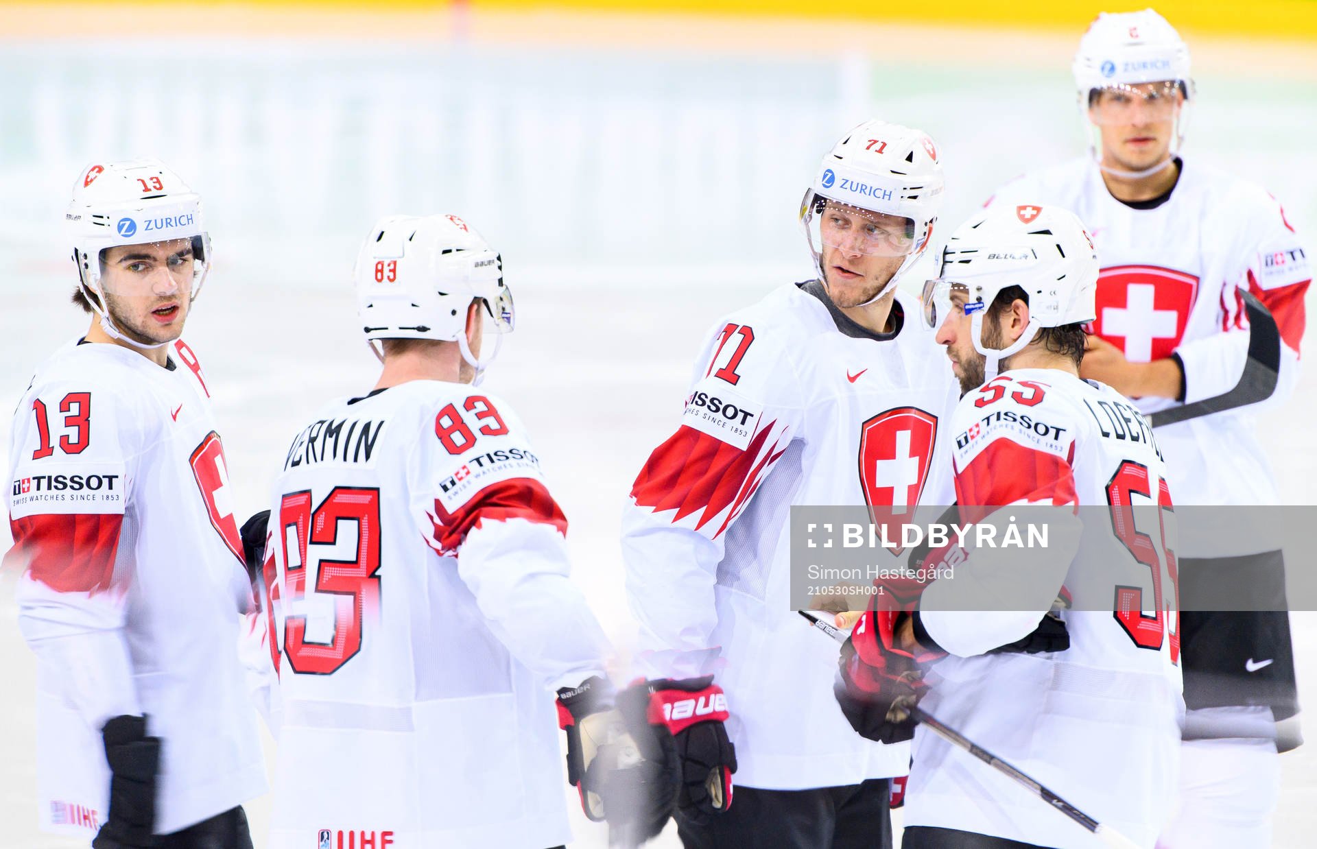 Nico Hischier , Joel Vermin, Enzo Corvi , Romain Loeffel of