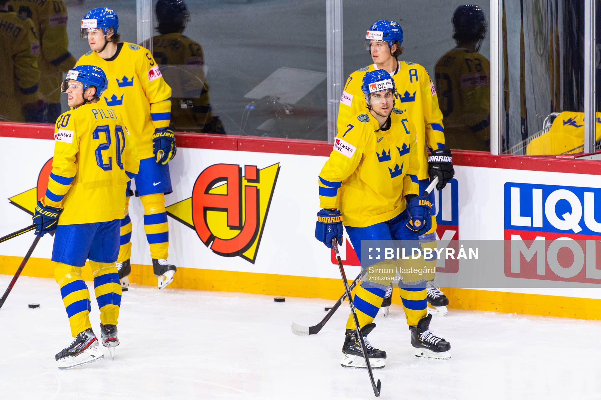 Lawrence Pilut, Filip Hållander, Henrik Tömmernes and