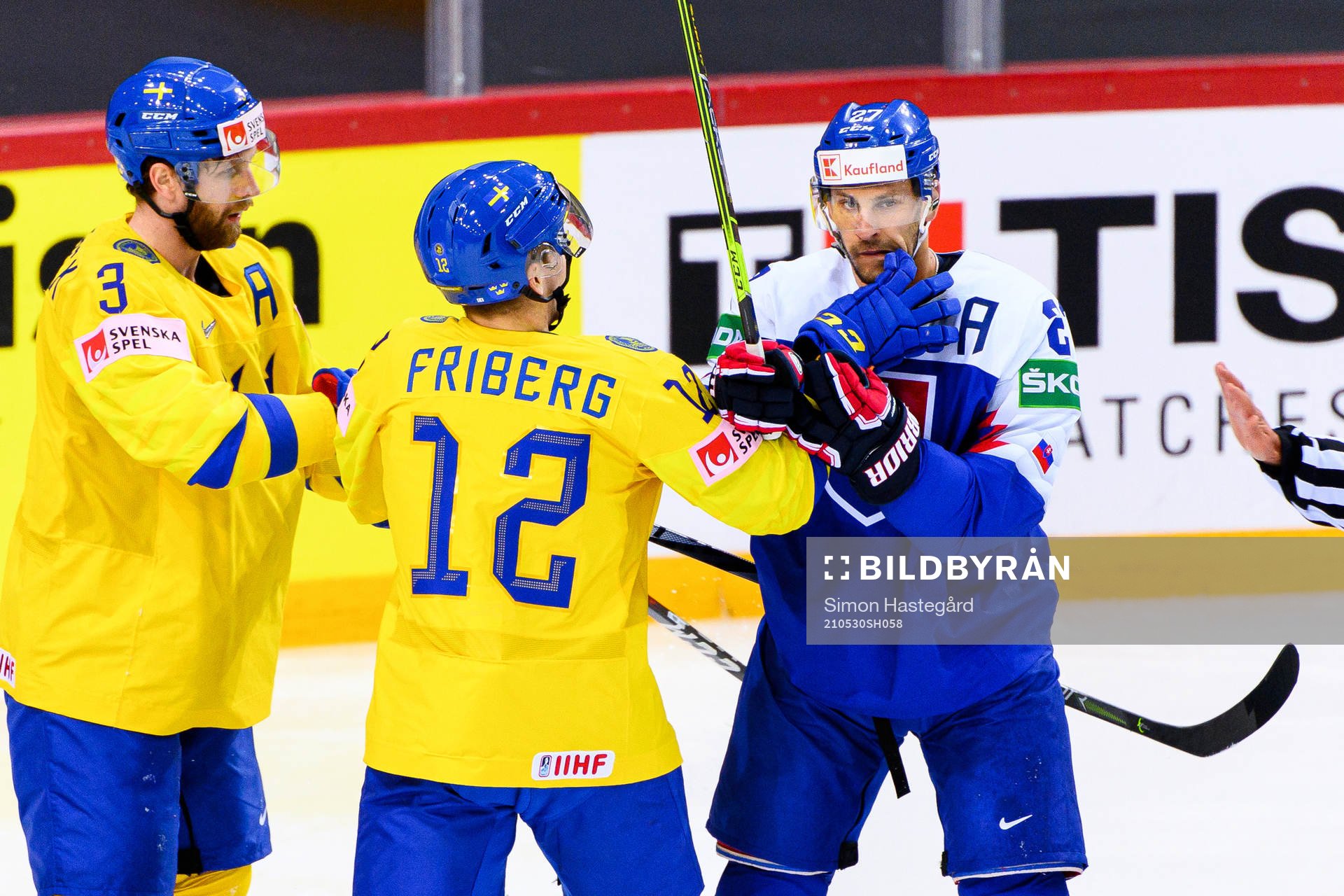Klas Dahlbeck and Max Friberg of Sweden against Marek