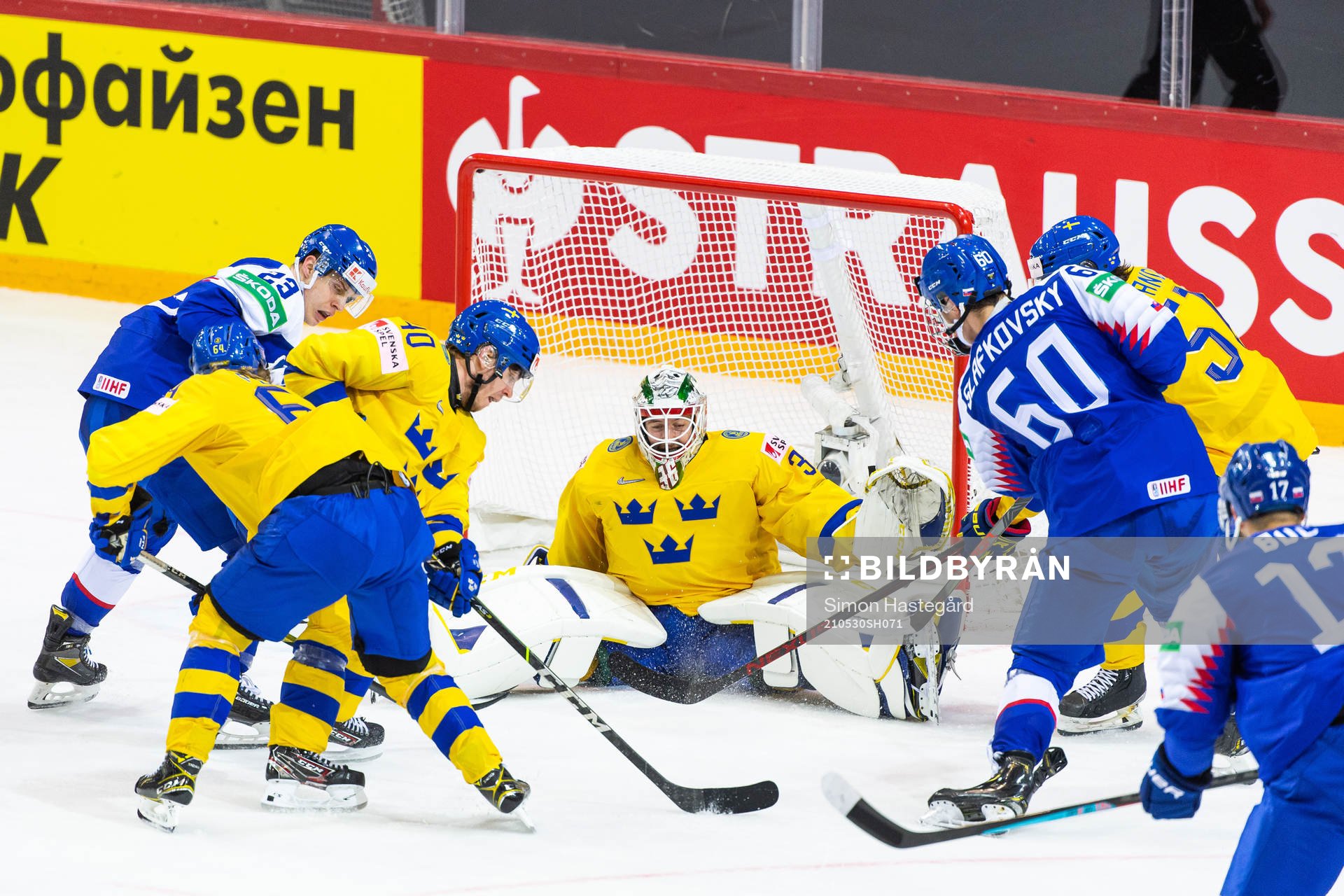 Goalkeeper Adam Reideborn of Sweden