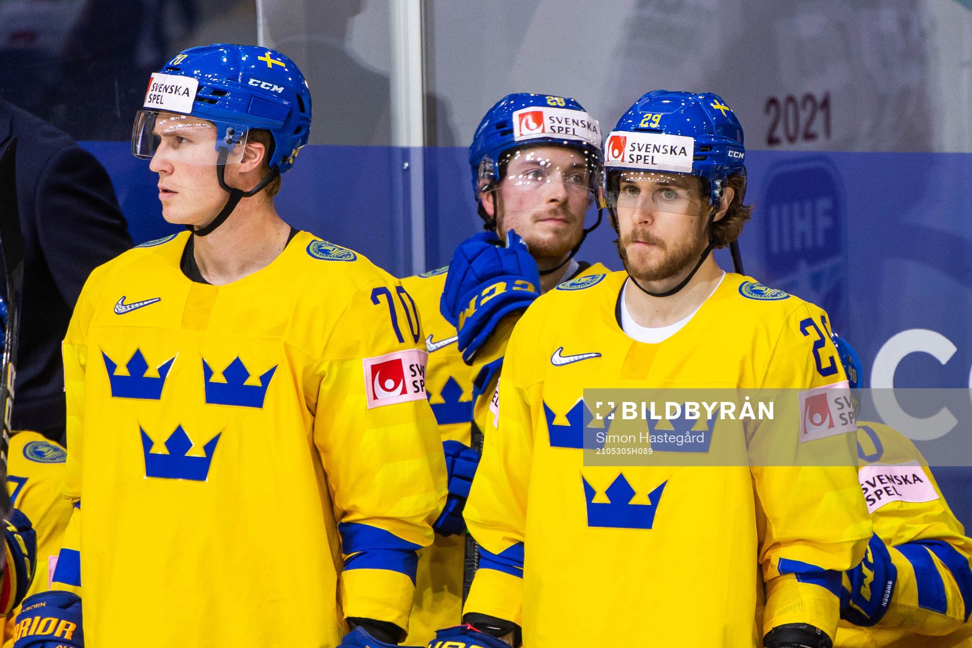 Dennis Rasmussen, Jesper Frödén and Mario Kempe of Sweden