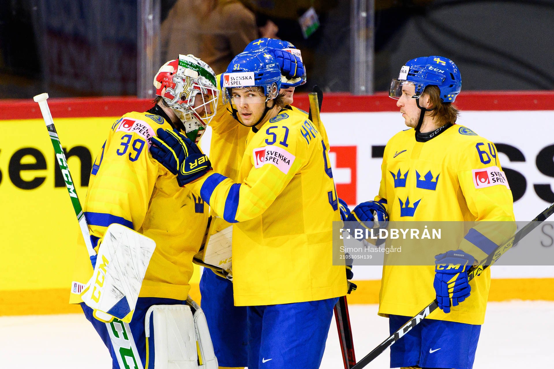 Goalkeeper Adam Reideborn , Filip Hållander and Jonathan