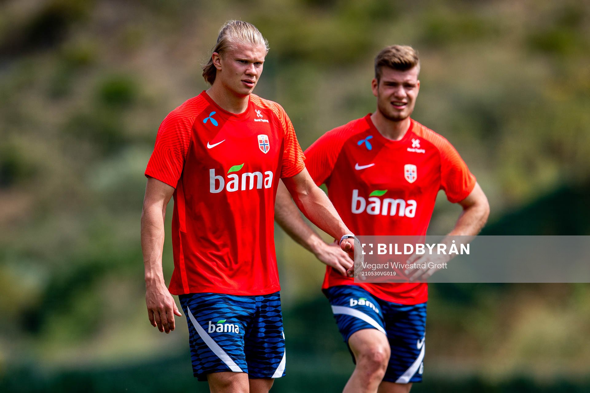 Erling Braut Haaland and Alexander Sørloth of the