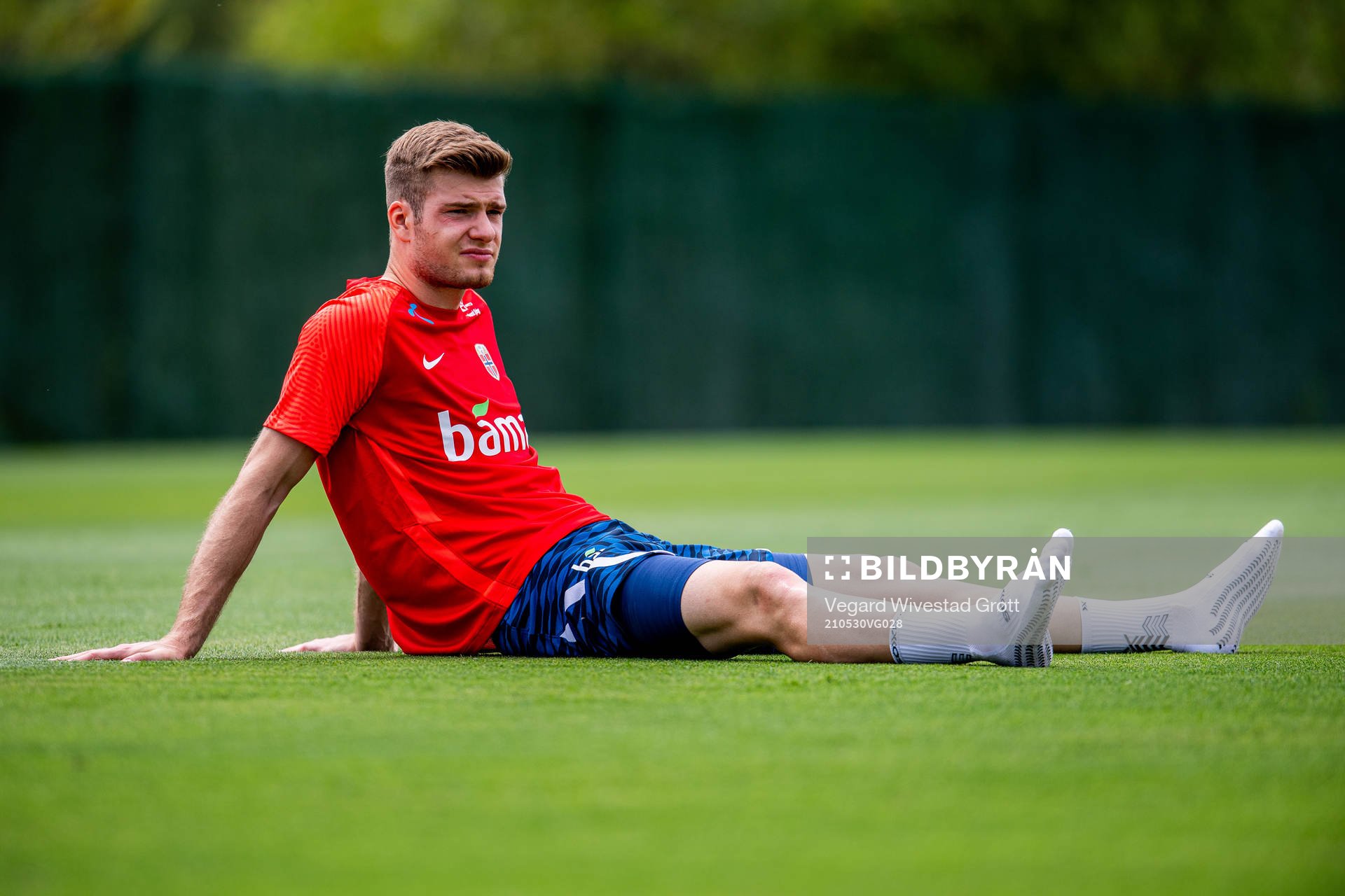 Alexander Sørloth of the Norwegian national football team