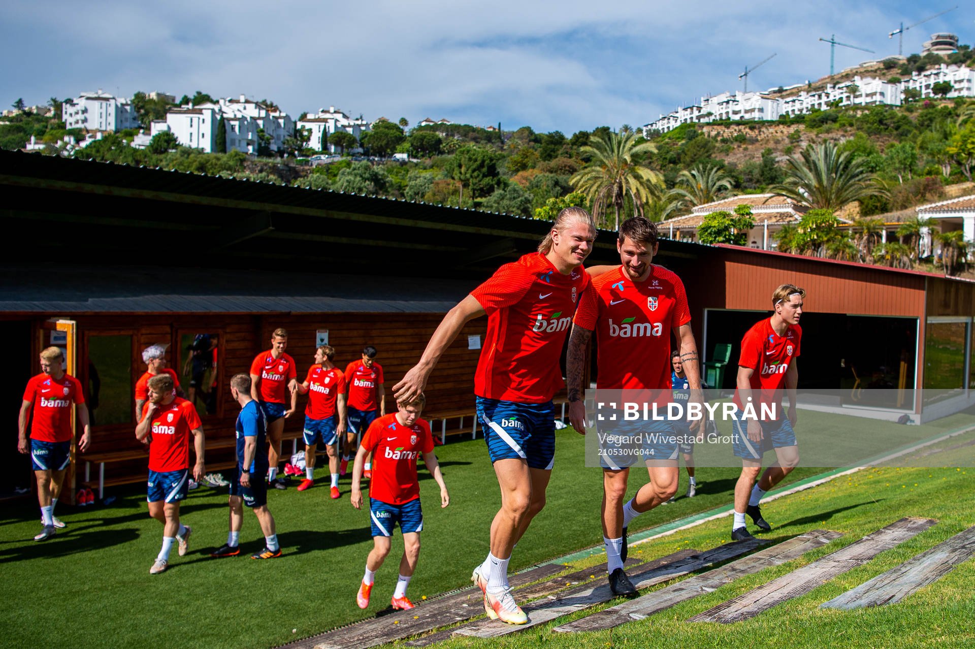 Erling Braut Haaland and Stefan Strandberg of the Norwegian