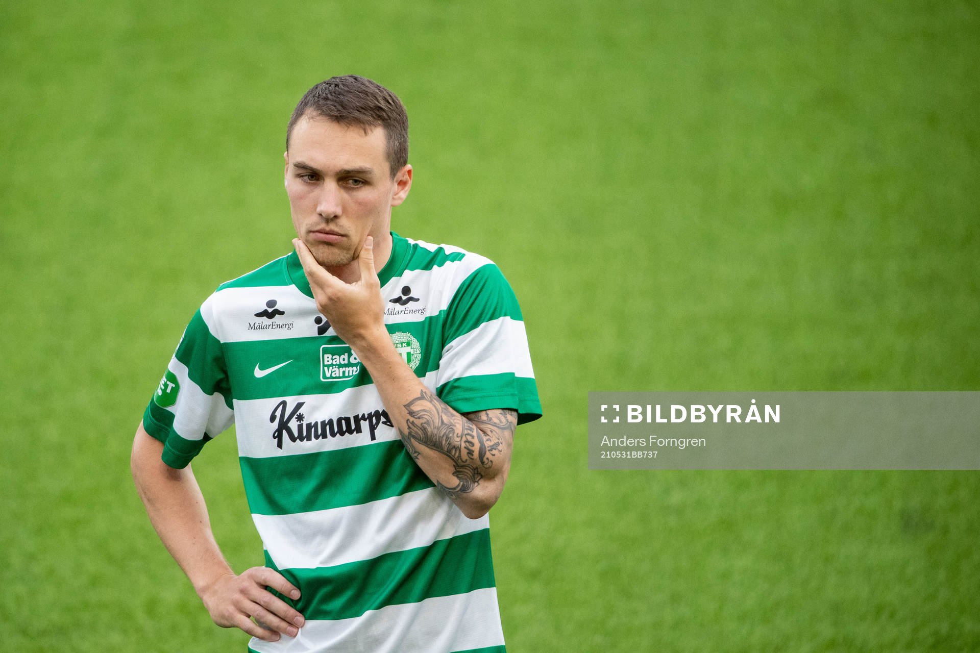 Västerås Filip Tronét innan fotbollsmatchen i Superettan