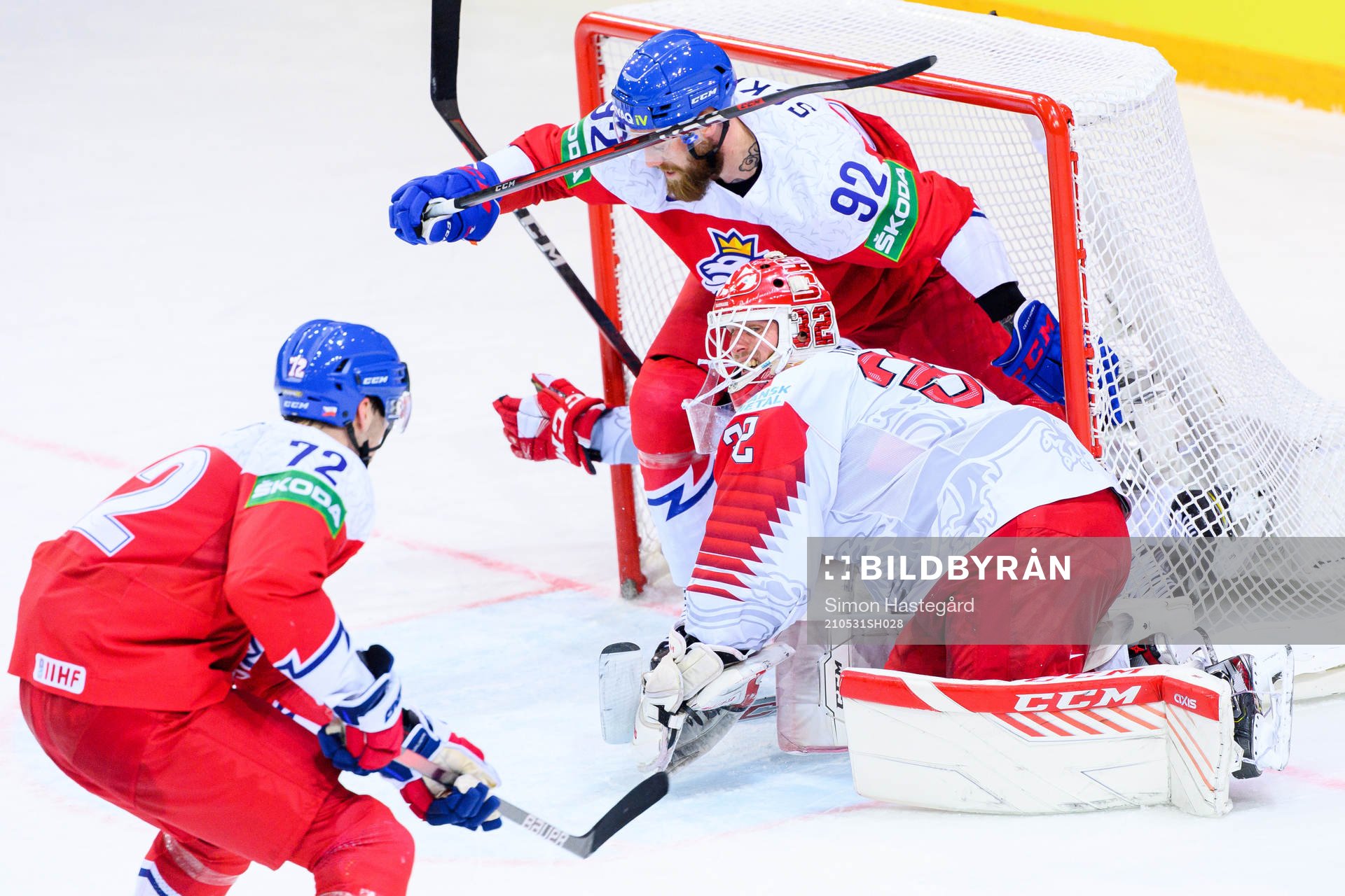 Jiri Sekac of Czech Republic and goalkeeper Sebastian Dahm