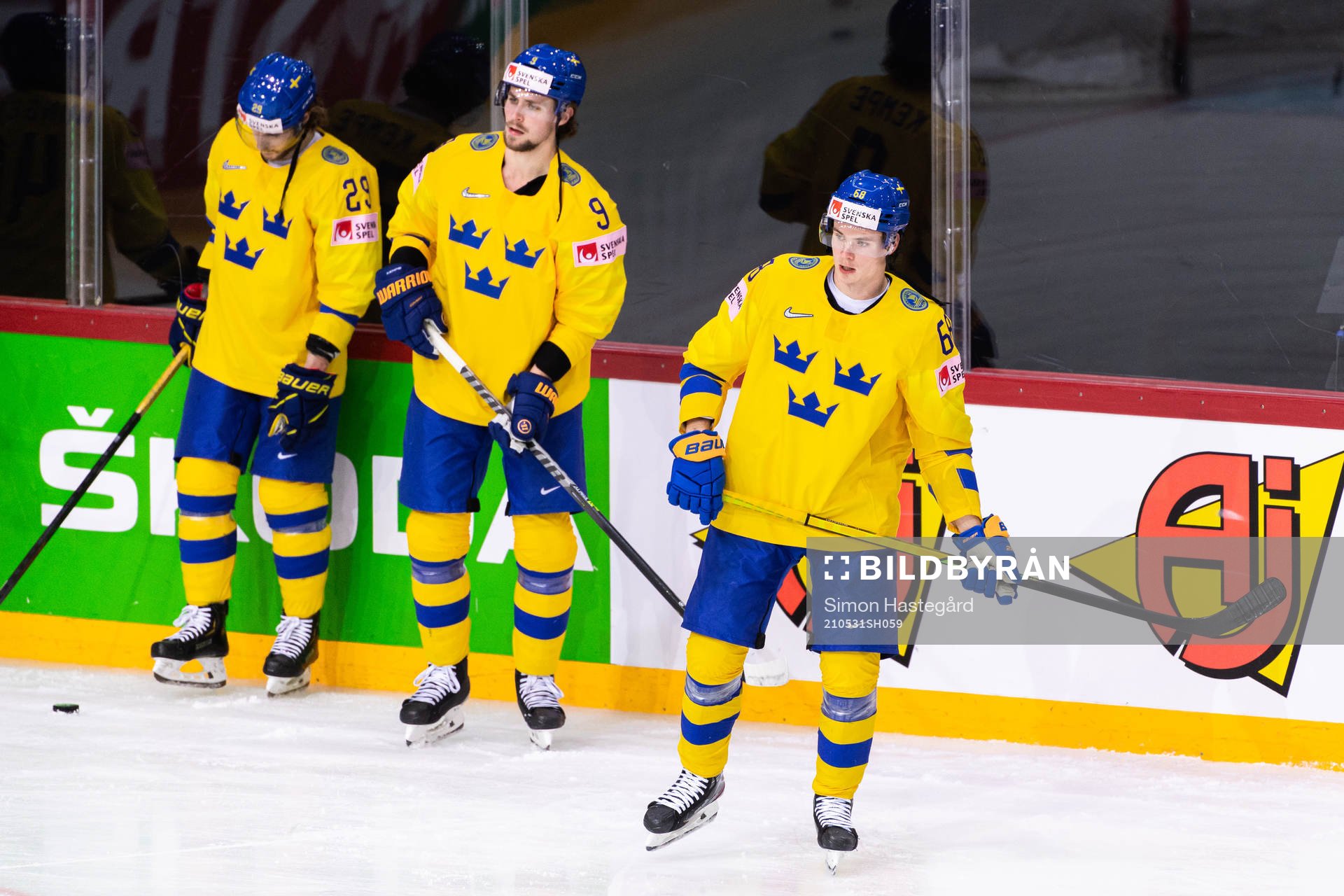 Mario Kempe, Adrian Kempe och Victor Olofsson of Sweden
