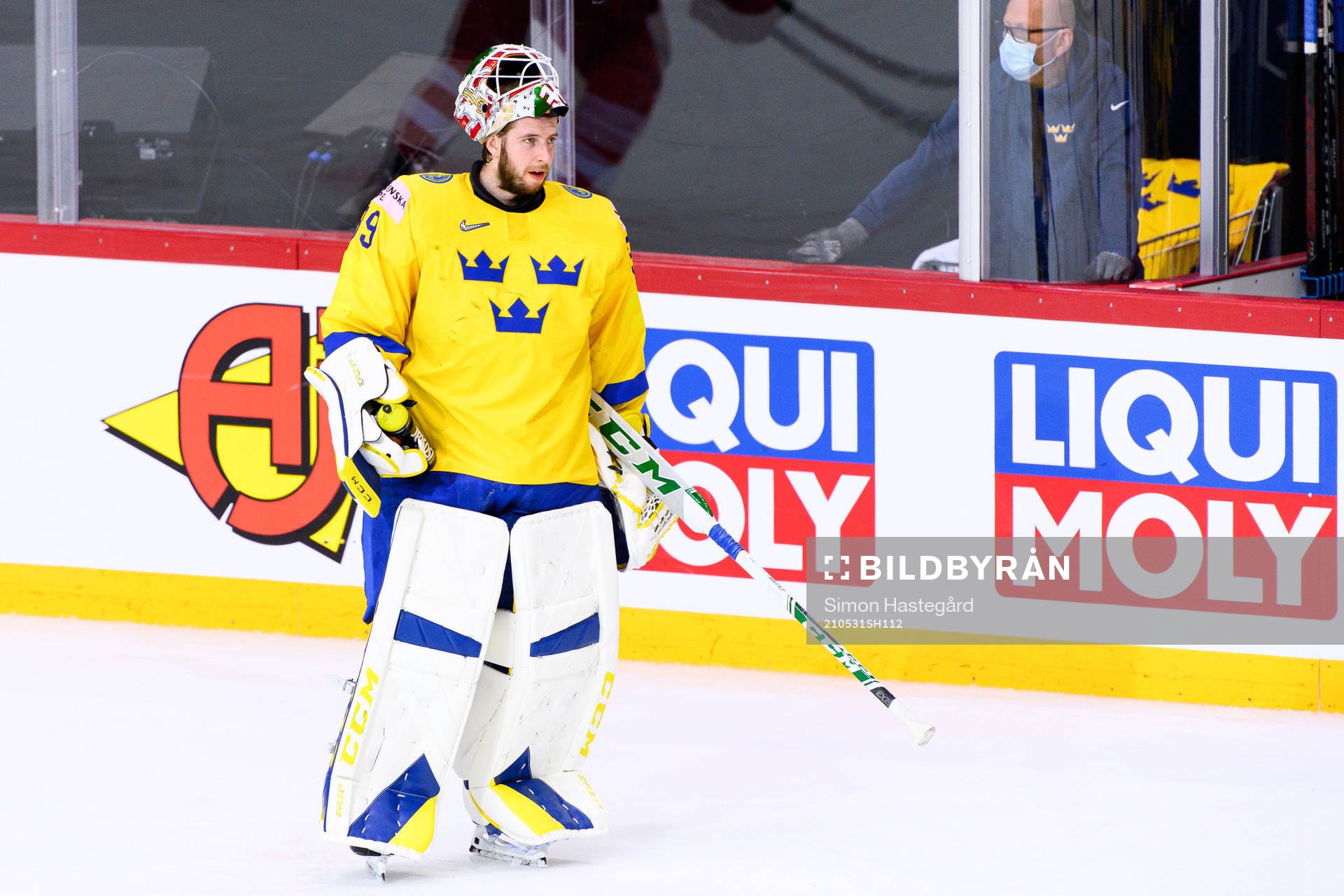 Goalkeeper Adam Reideborn of Sweden