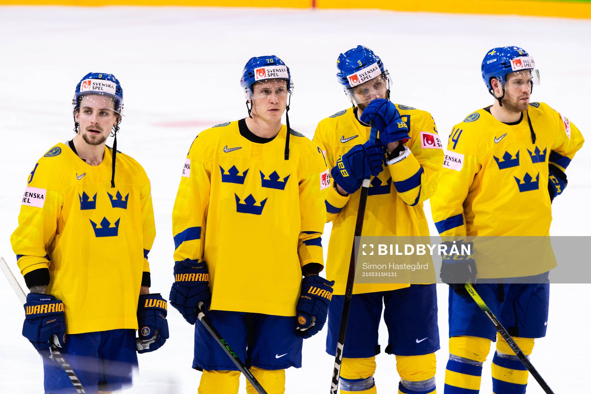 Adrian Kempe, Dennis Rasmussen and Klas Dahlbeck of Sweden
