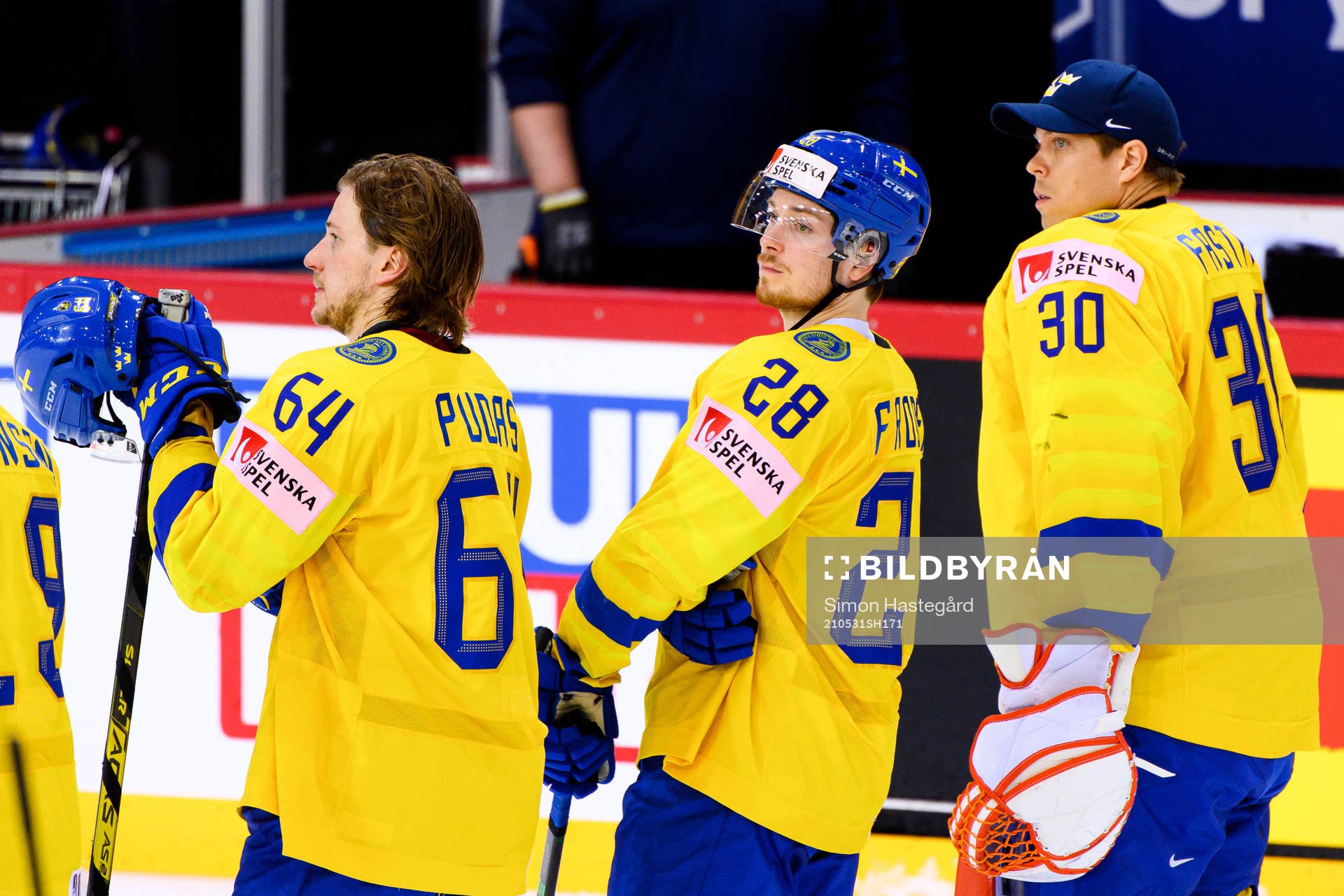 Jonathan Pudas , Jesper Frödén and goalkeeper Viktor