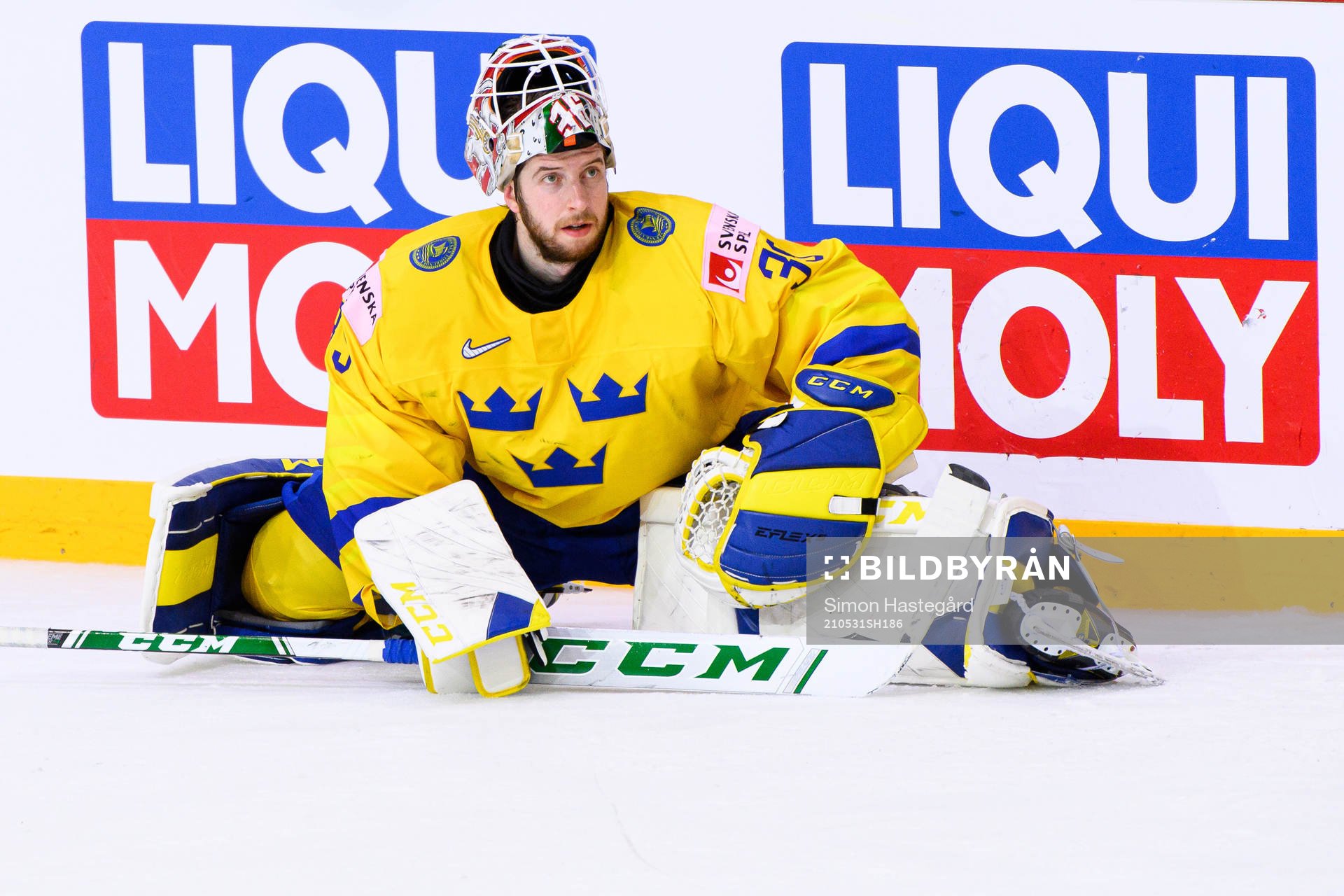 Goalkeeper Adam Reideborn of Sweden
