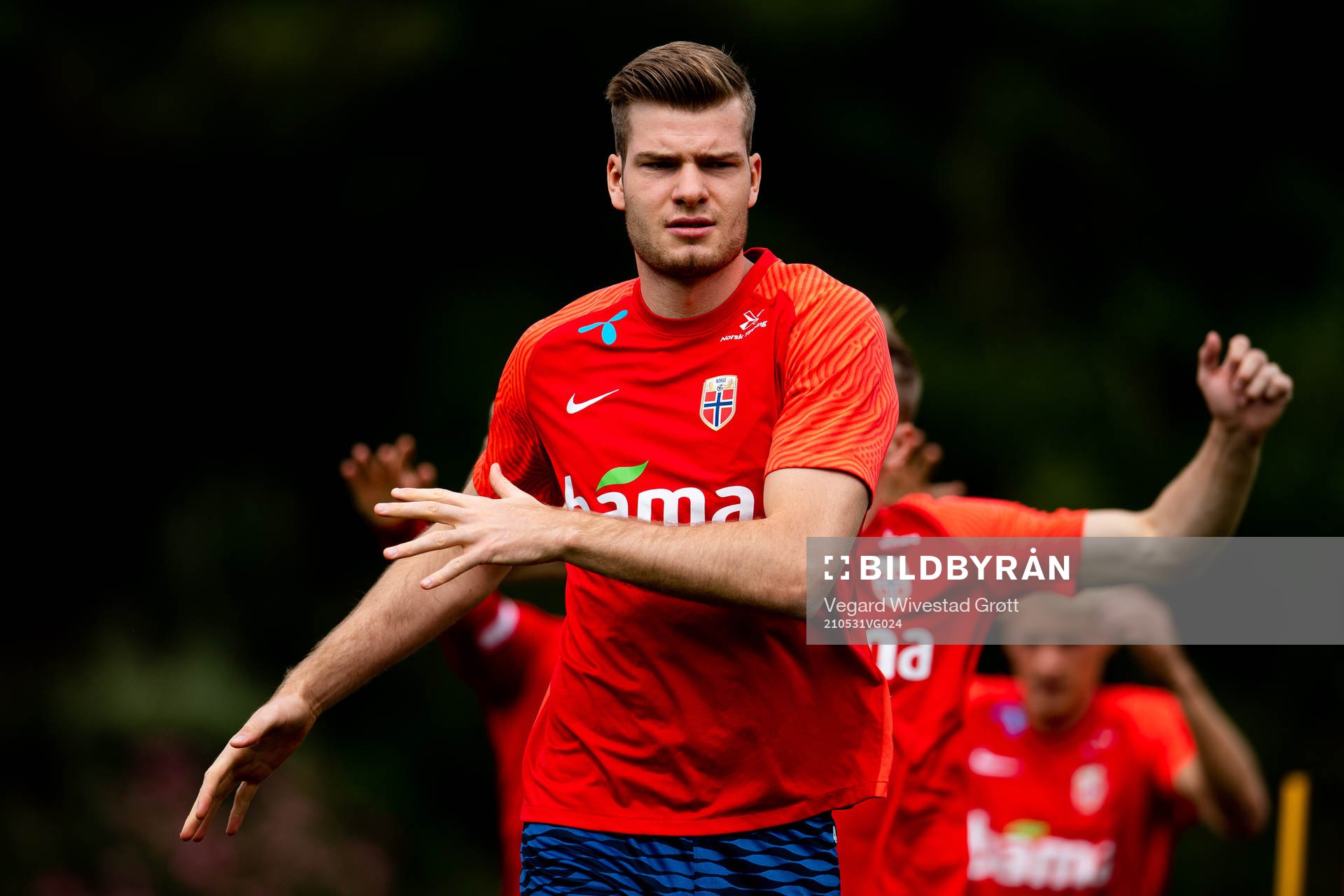 Alexander Sørloth of the Norwegian national football team