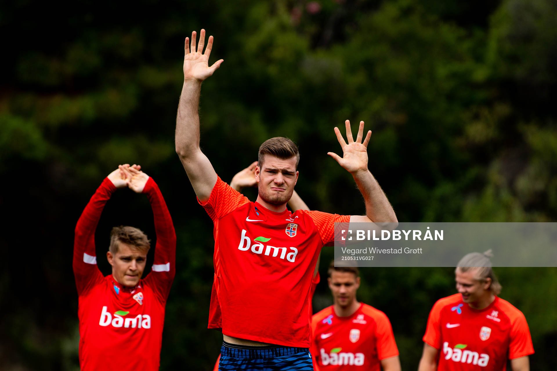 Alexander Sørloth of the Norwegian national football team