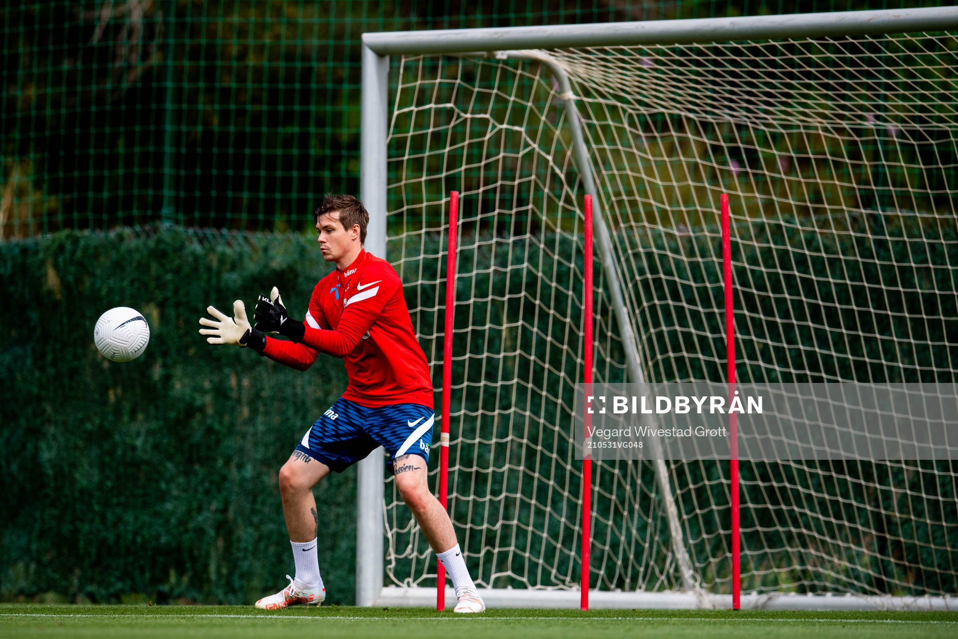 Goalkeeper Per Kristian Bråtveit of the Norwegian national