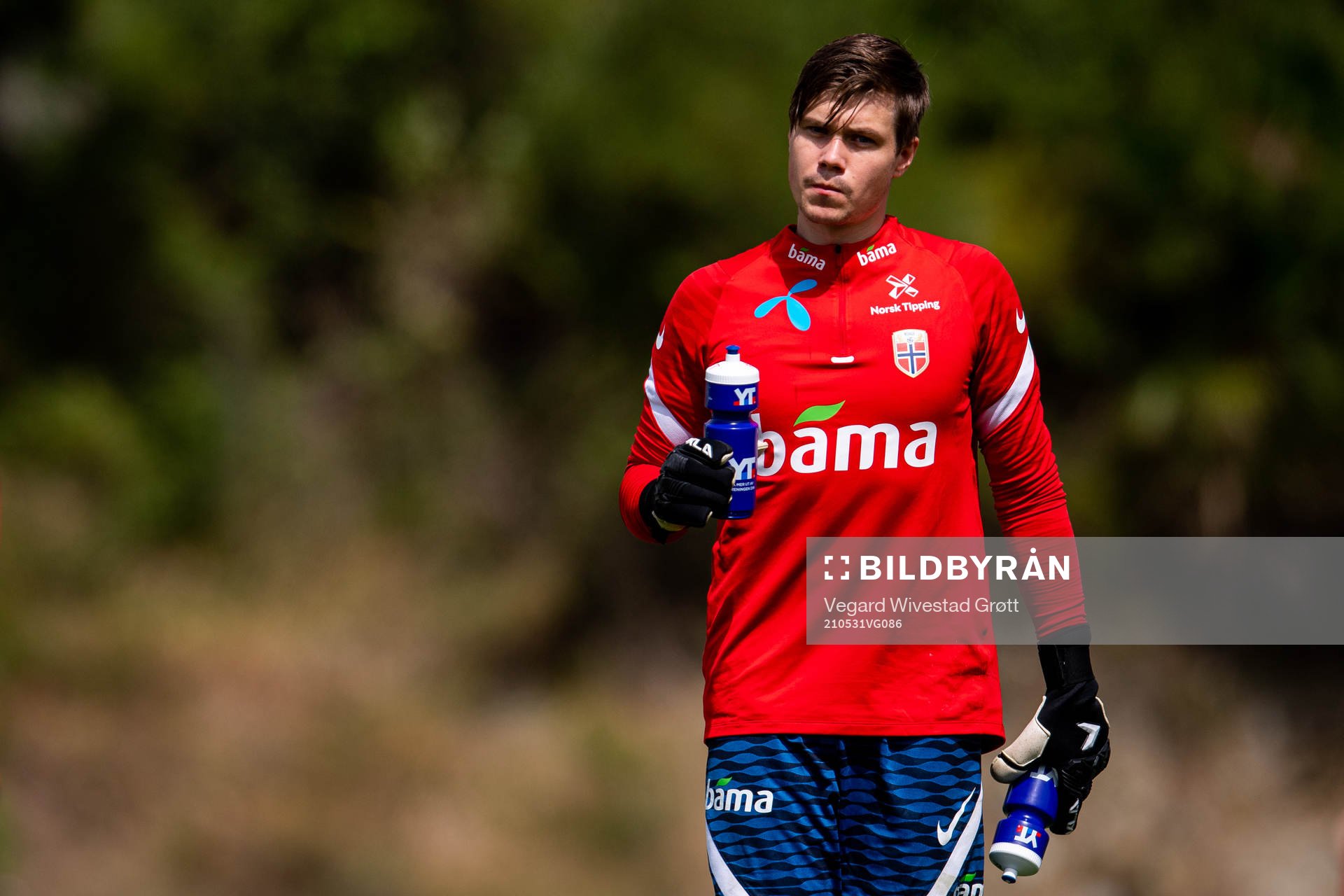 Goalkeeper Per Kristian Bråtveit of the Norwegian national