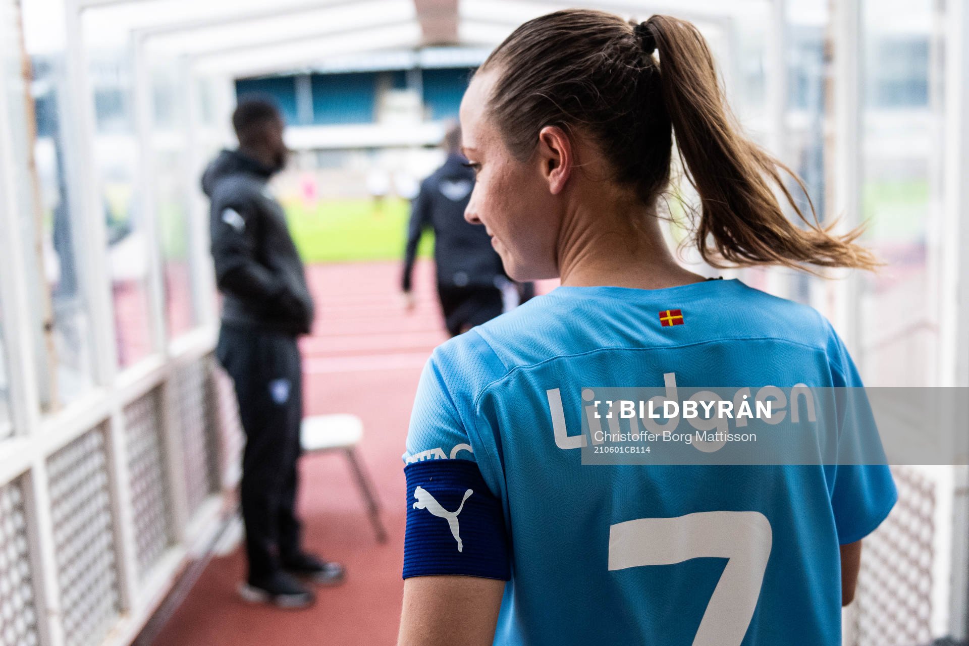 Malmö FFs Cornelia Lindgren i spelartunneln