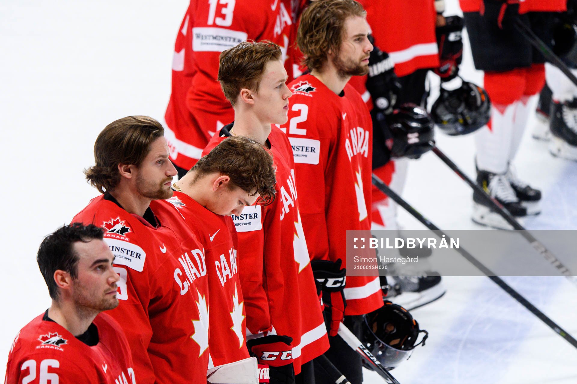 Players of Canada look dejected