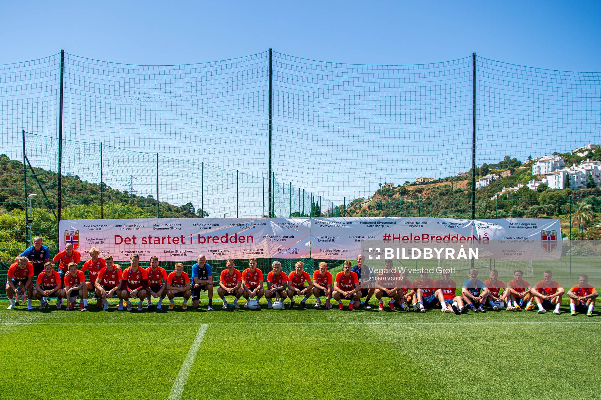 Players and staff of the Norwegian national football team