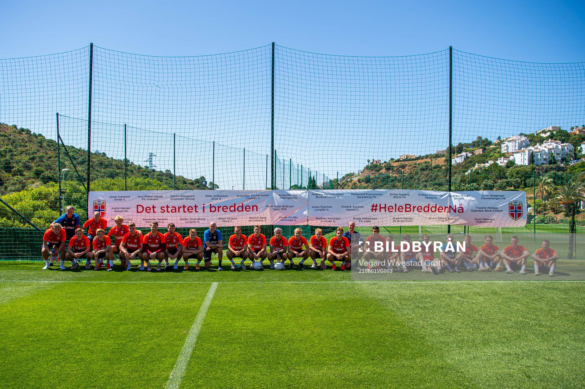 Players and staff of the Norwegian national football team