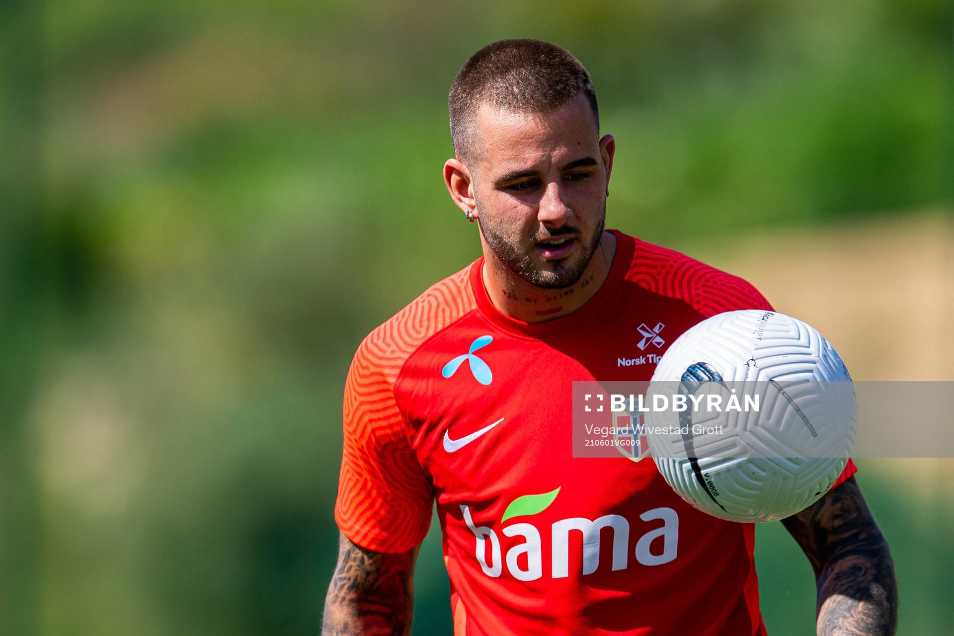 Aron Dønnum of the Norwegian national football team
