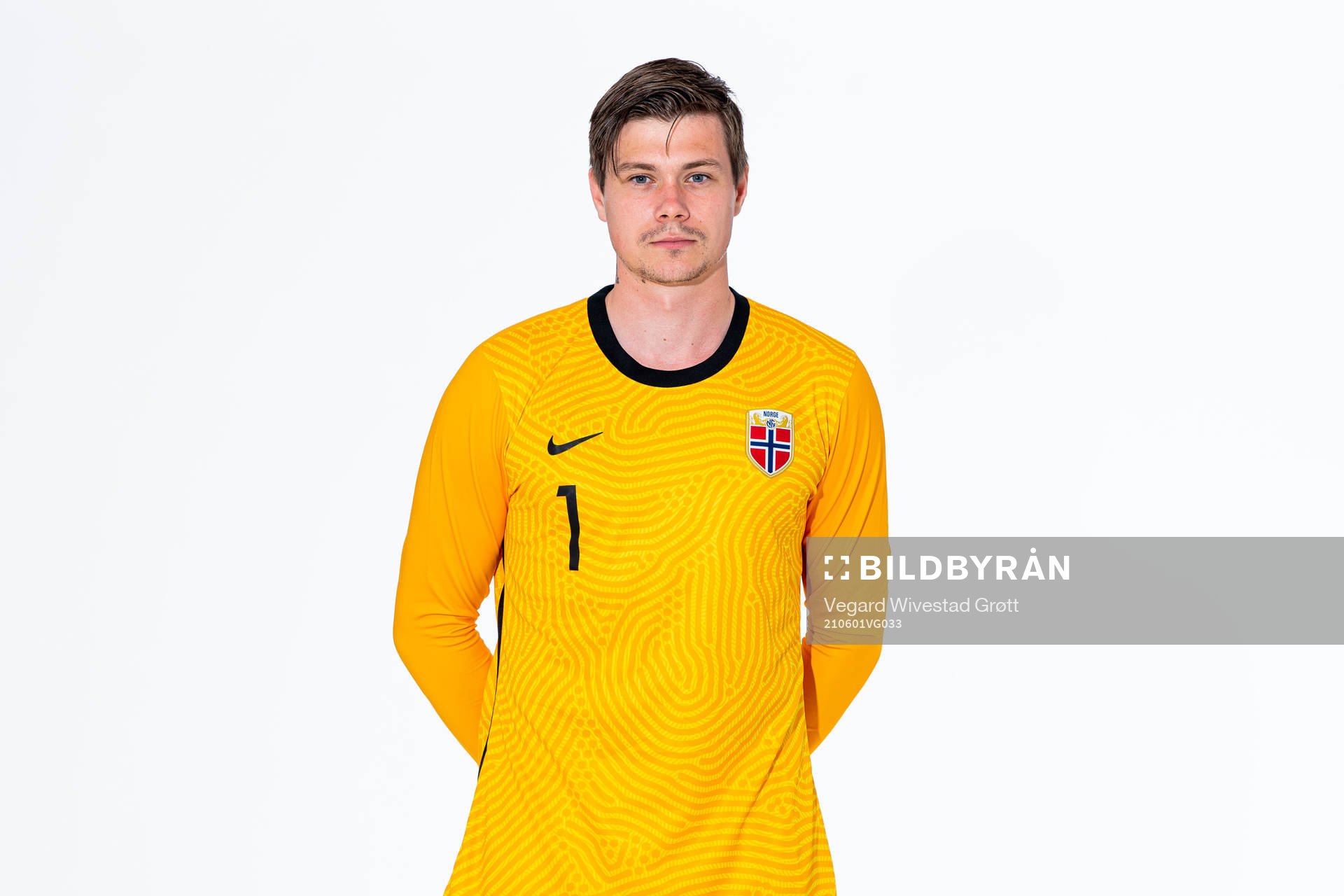 Goalkeeper Per Kristian Bråtveit of the Norwegian national