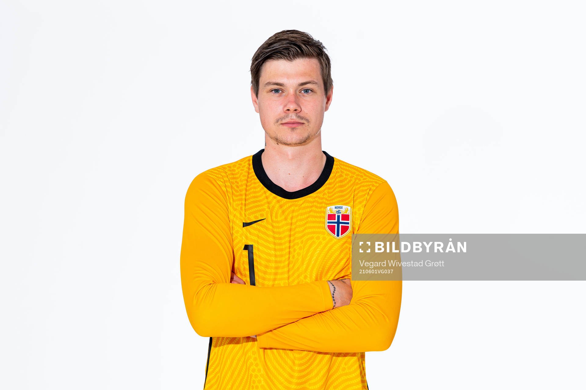 Goalkeeper Per Kristian Bråtveit of the Norwegian national